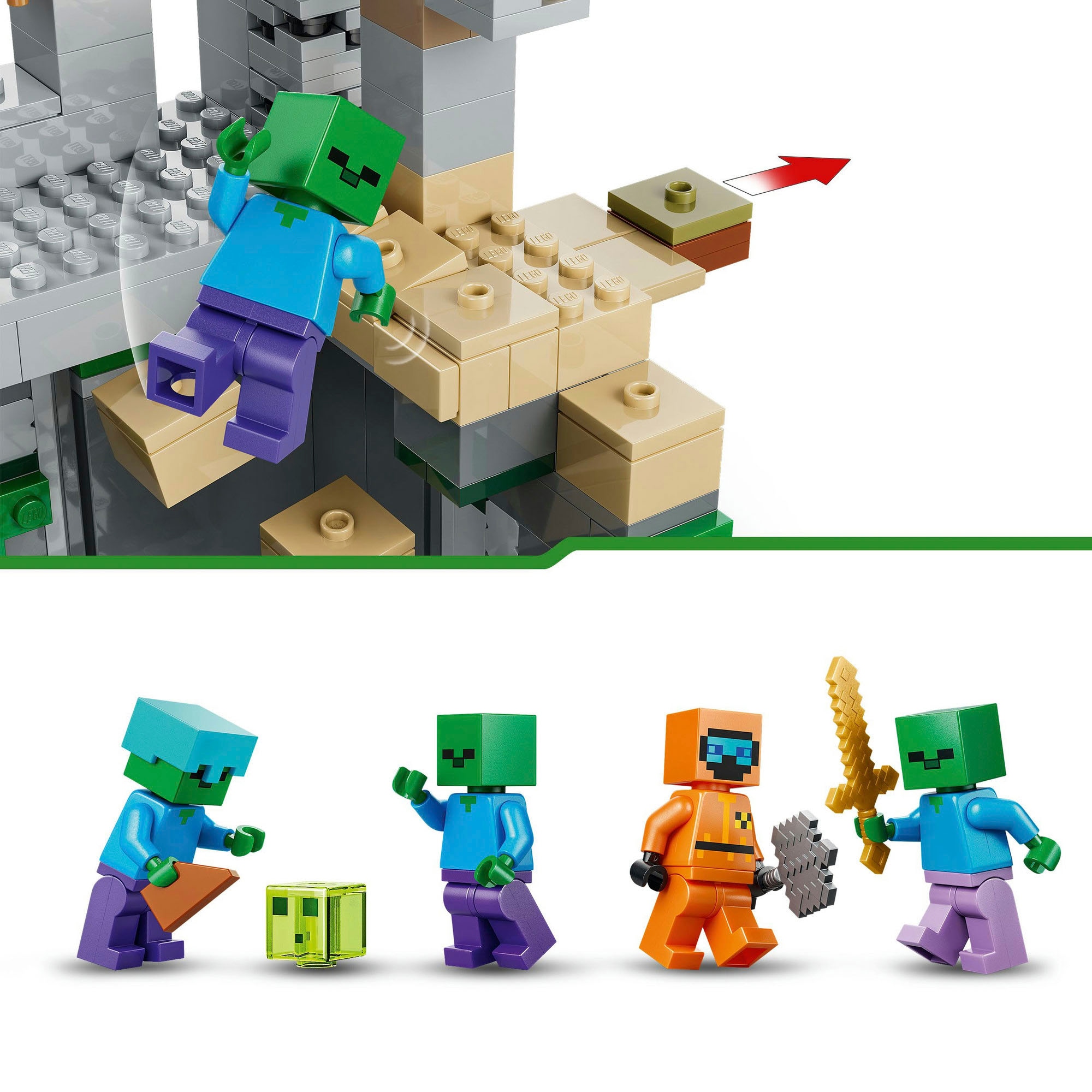 LEGO® Konstruktionsspielsteine »Zombieverlies (21587), LEGO Minecraft« Made in Europe