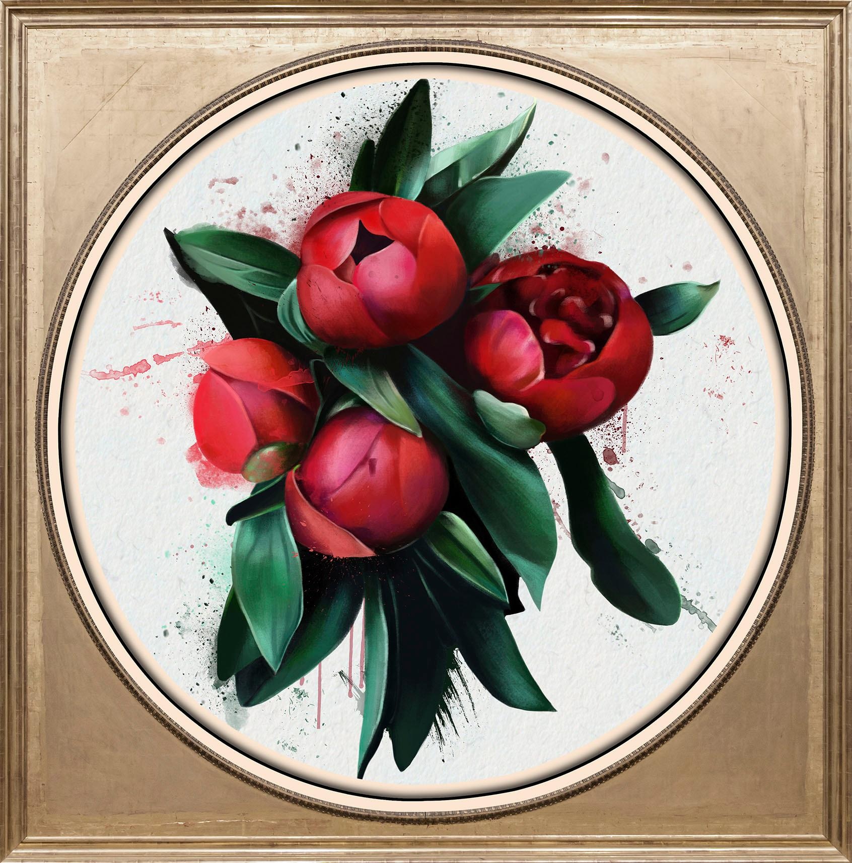 queence Acrylglasbild »Rote Blüte«, Blumen-Blumenbilder-Kunst-Pflanzen-Pfla günstig online kaufen