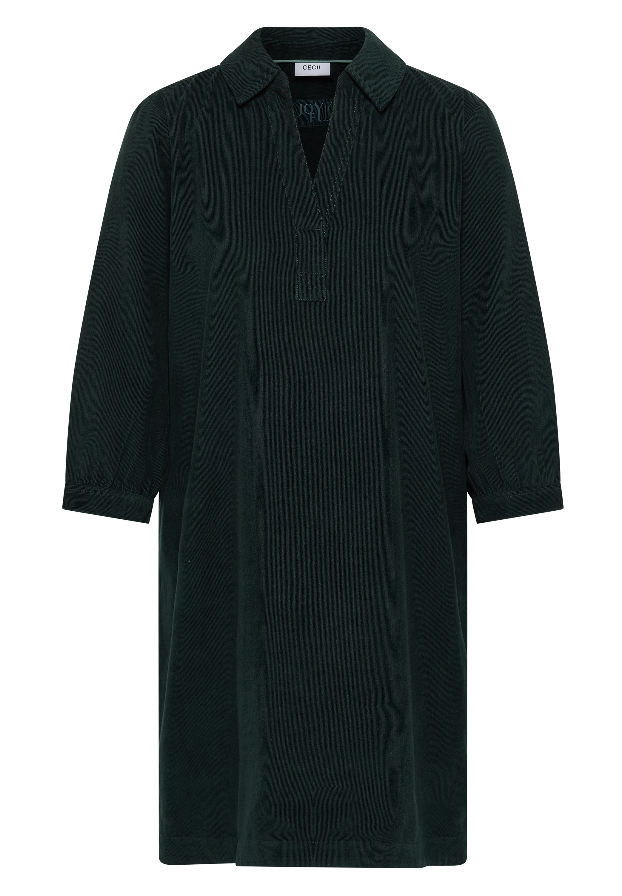 Cecil Cordkleid aus reiner Baumwolle, Split Neck