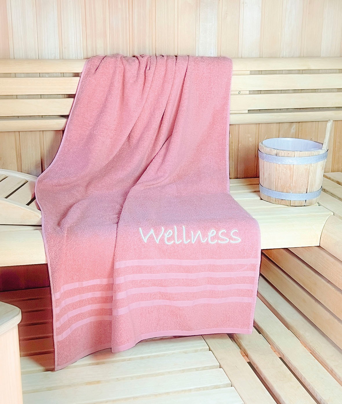 KiNZLER Saunatuch »Wellness, Sauna - Größe 90/200 cm«, (1 St., Saunatuch 90 günstig online kaufen