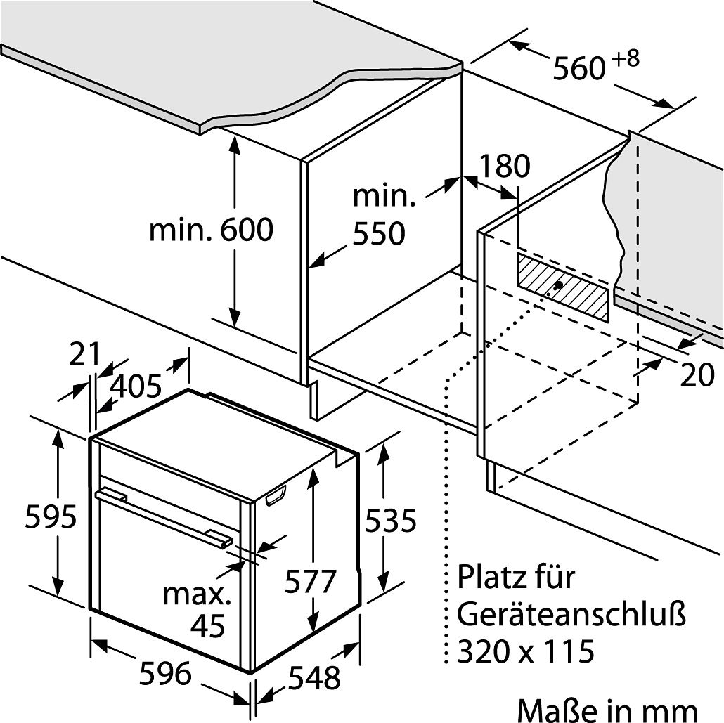 6. Bild von NEFF Pyrolyse Backofen »B55CR22N0«, N 70, B55CR22N0, mit Teleskopauszug nachrüstbar, Pyrolyse-Selbstreinigung, mit Slide&Hide®