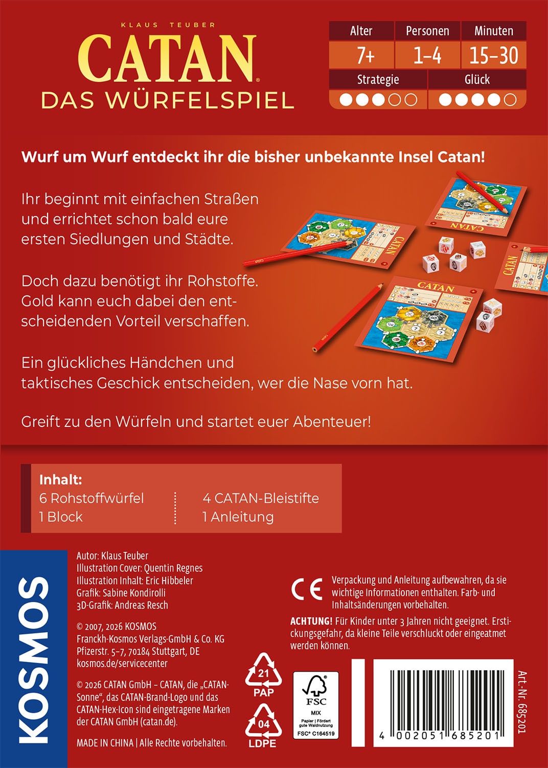 Kosmos Spiel »CATAN Das Würfelspiel«