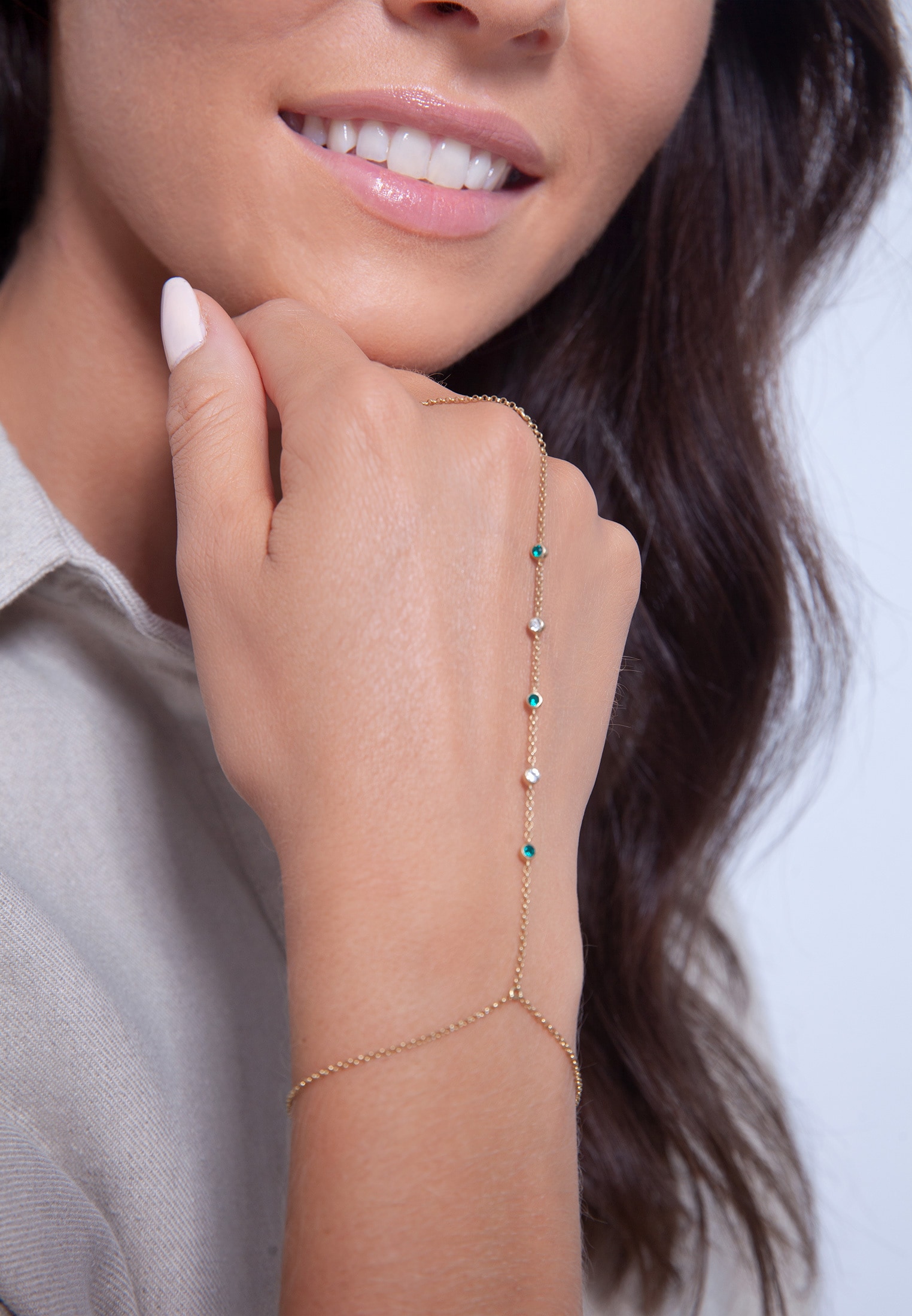 Elli Armkette »Hand Chain Handkette Armband 925 Silber«