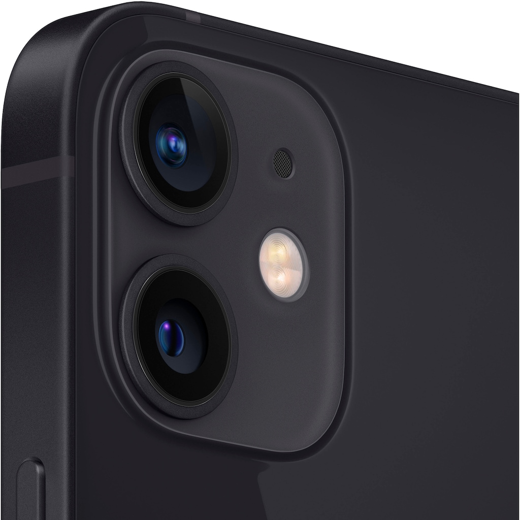 Apple Smartphone »iPhone 12 mini«, schwarz, 13,7 cm/5,4 Zoll, 128 GB Speicherplatz, 12 MP Kamera, ohne Strom Adapter und Kopfhörer, kompatibel mit AirPods, Earpods