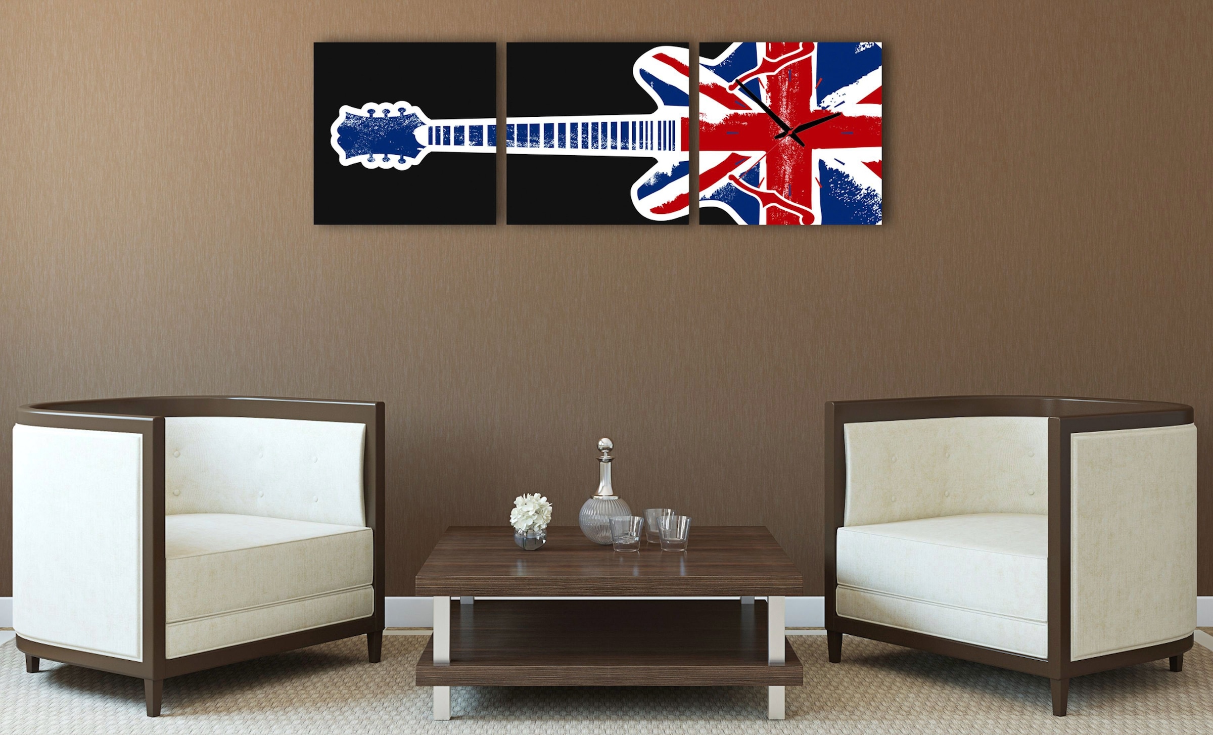 Uhr, - Conni Gitarre, (Set (Set, 3), E-Gitarre«, Musik, Guitar mit Oberkircher´s dekorativer bestellen Bild Rechnung England, auf »English Rock