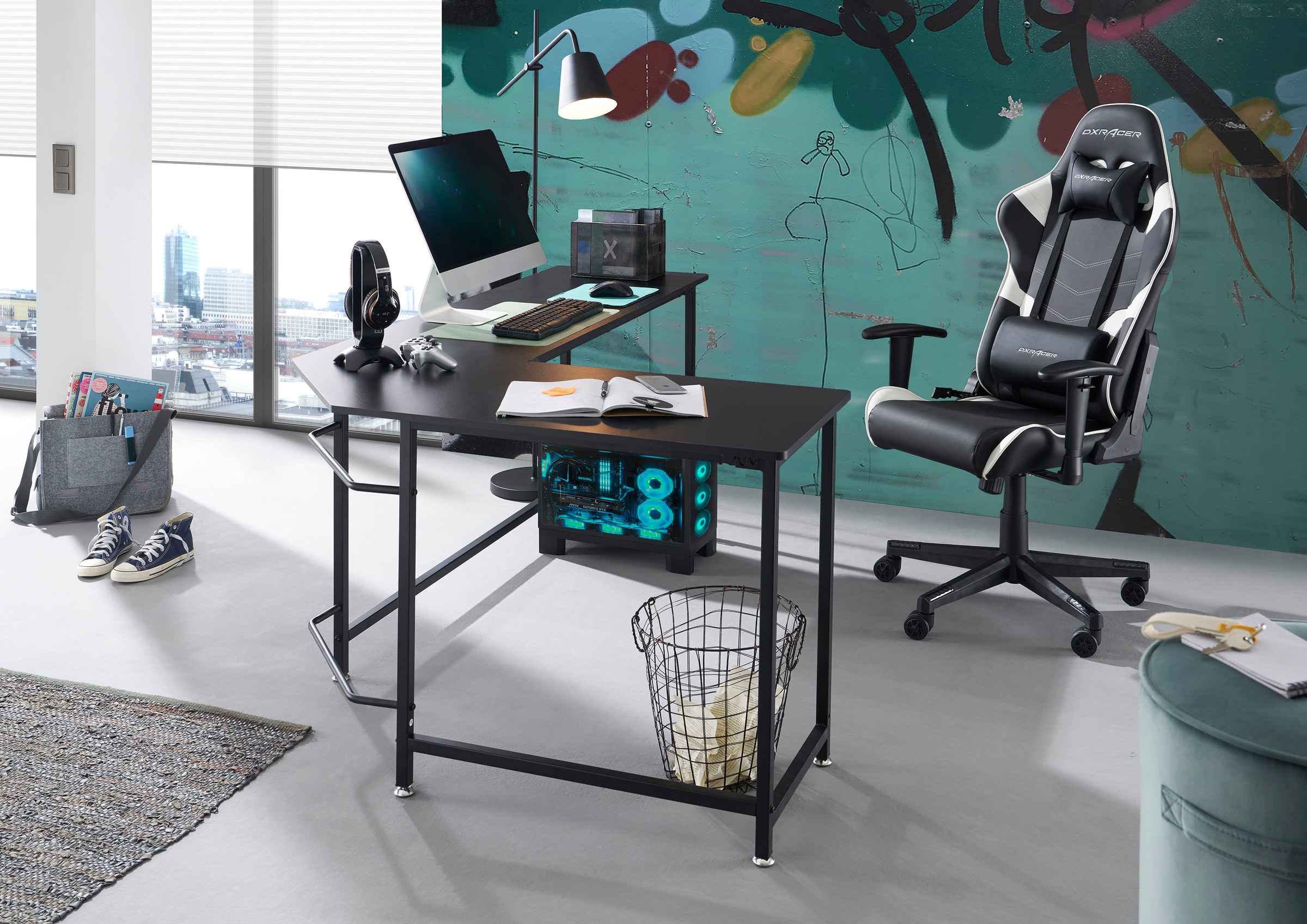 MCA furniture Schreibtisch »Maletto«, Eckschreibtisch, Belastbar bis 40 kg günstig online kaufen