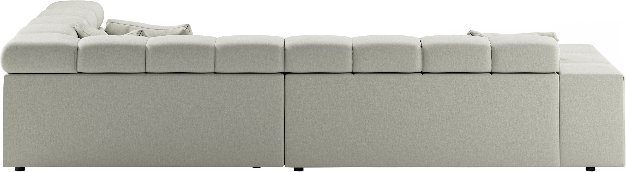 INOSIGN Ecksofa »Ancona incl. Kopfteilverstellung, Breite 319cm, L-Form«, wahlweise motorische Sitztiefenverstellung, auch in Cord + Easy Care