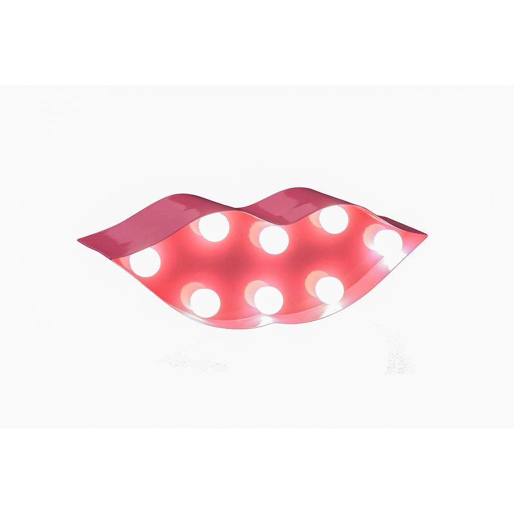 MARQUEE LIGHTS LED Dekolicht »Lips«, 8 flammig-flammig