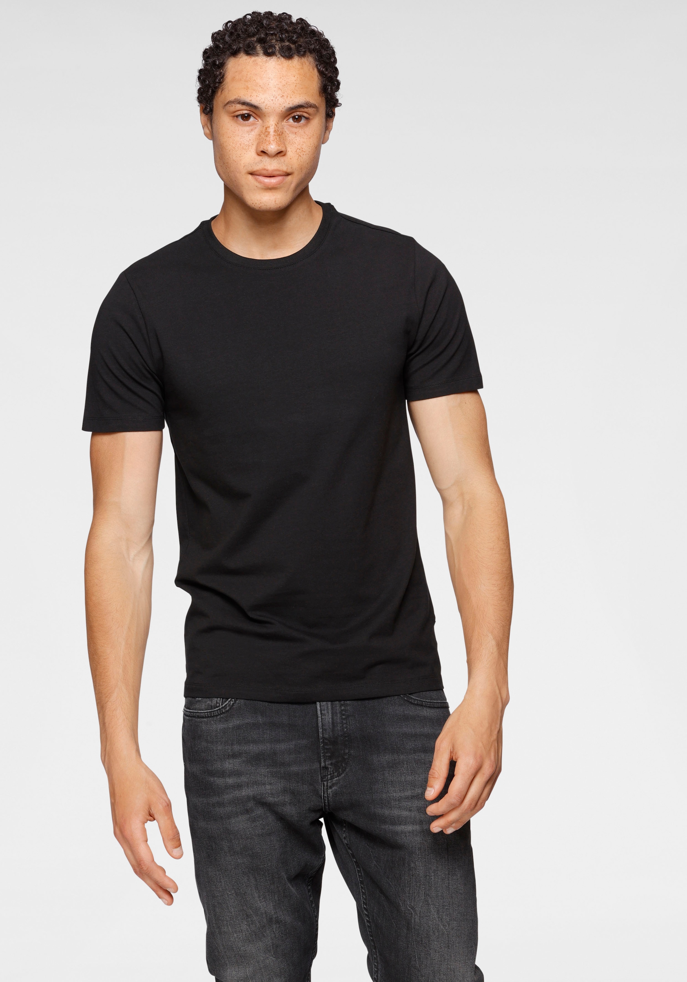 ONLY & SONS T-Shirt »ONSBASIC SLIM O-NECK 2-PACK NOOS« Packung, 2 Stk.