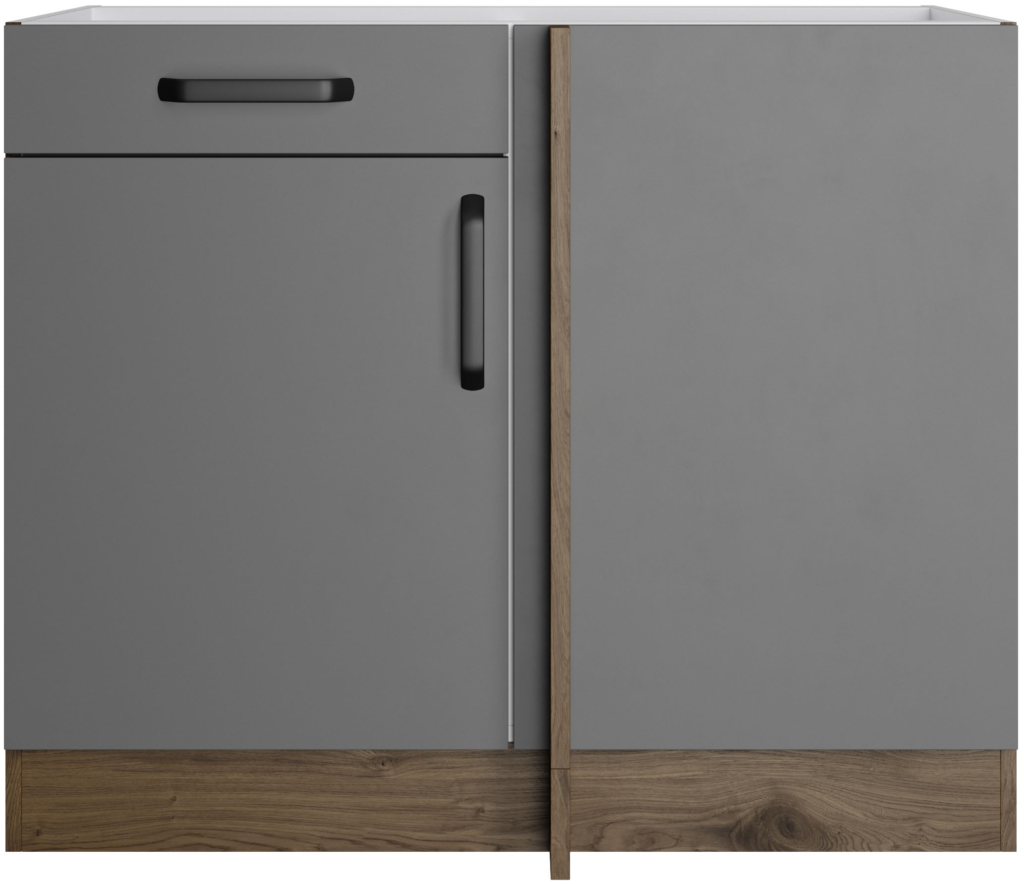 wiho Küchen Eckunterschrank »Elba« Breite: 110 cm, mit Schubkasten und zusätzlichem Einlegeboden