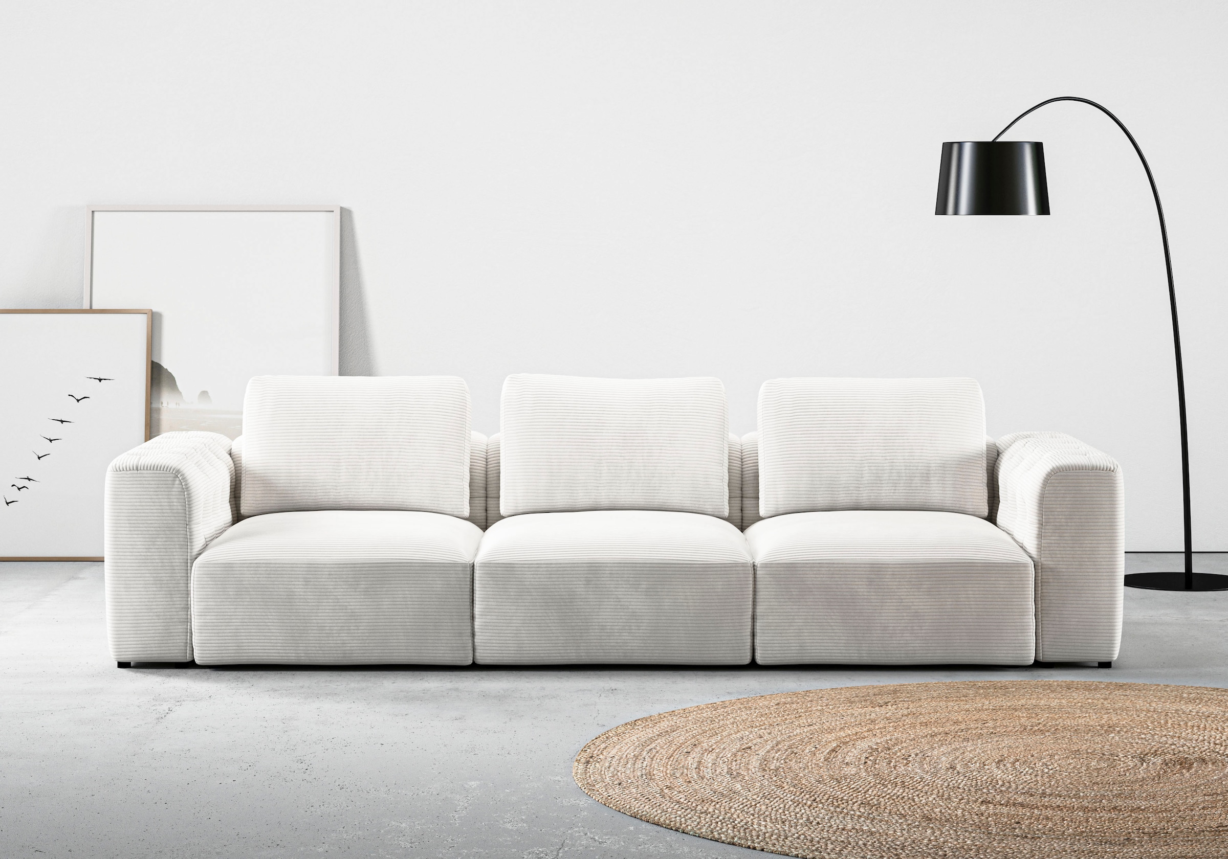 RAUM.ID 3-Sitzer "Cushid" Modulsofa, bestehend aus 3 Teilen, Breite 300 cm günstig online kaufen