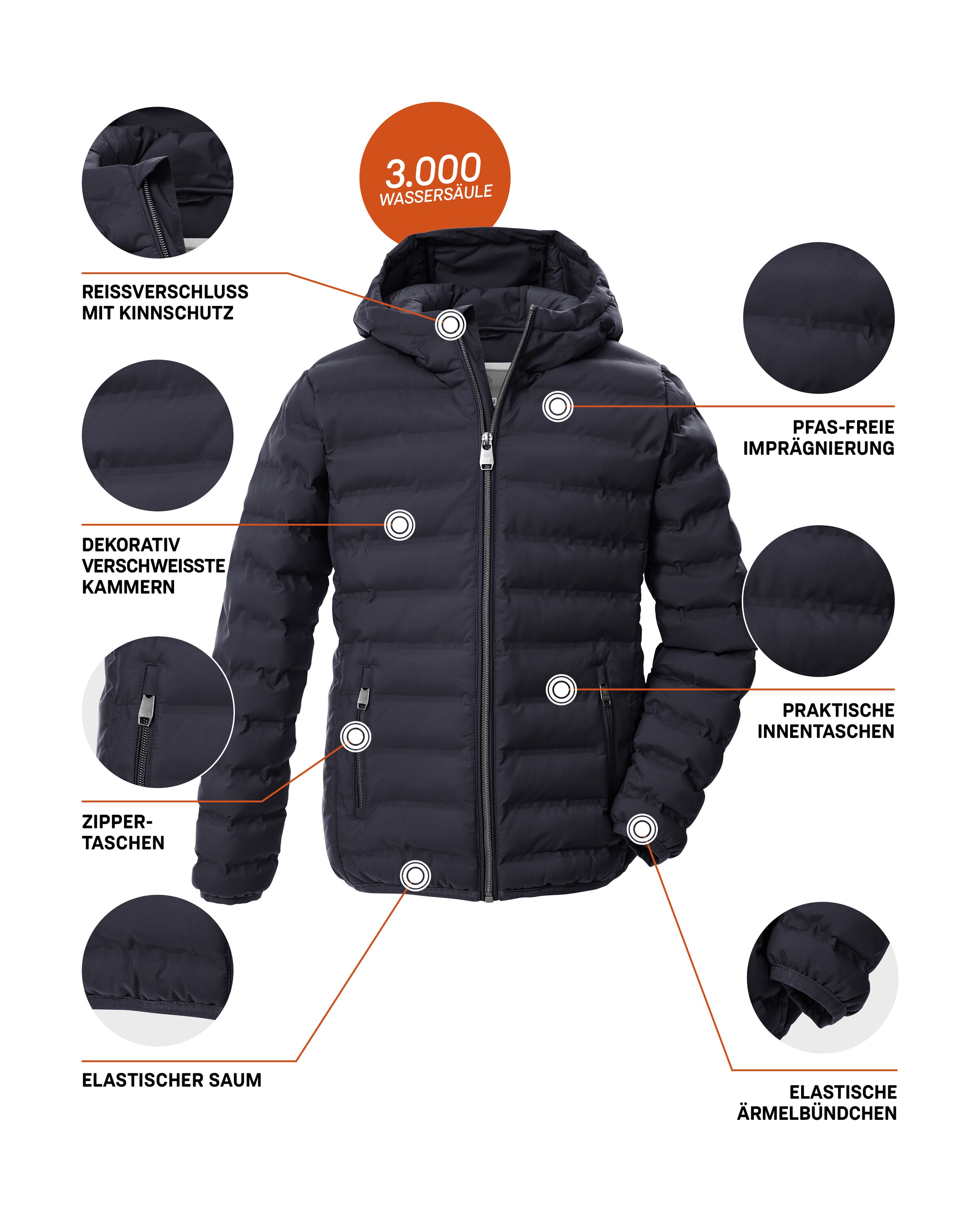 G.I.G.A. DX by killtec Steppjacke »Mädchen Steppjacke OOGW 2« Leichte. winddichte Mädchen Steppjacke, wasserabweisend