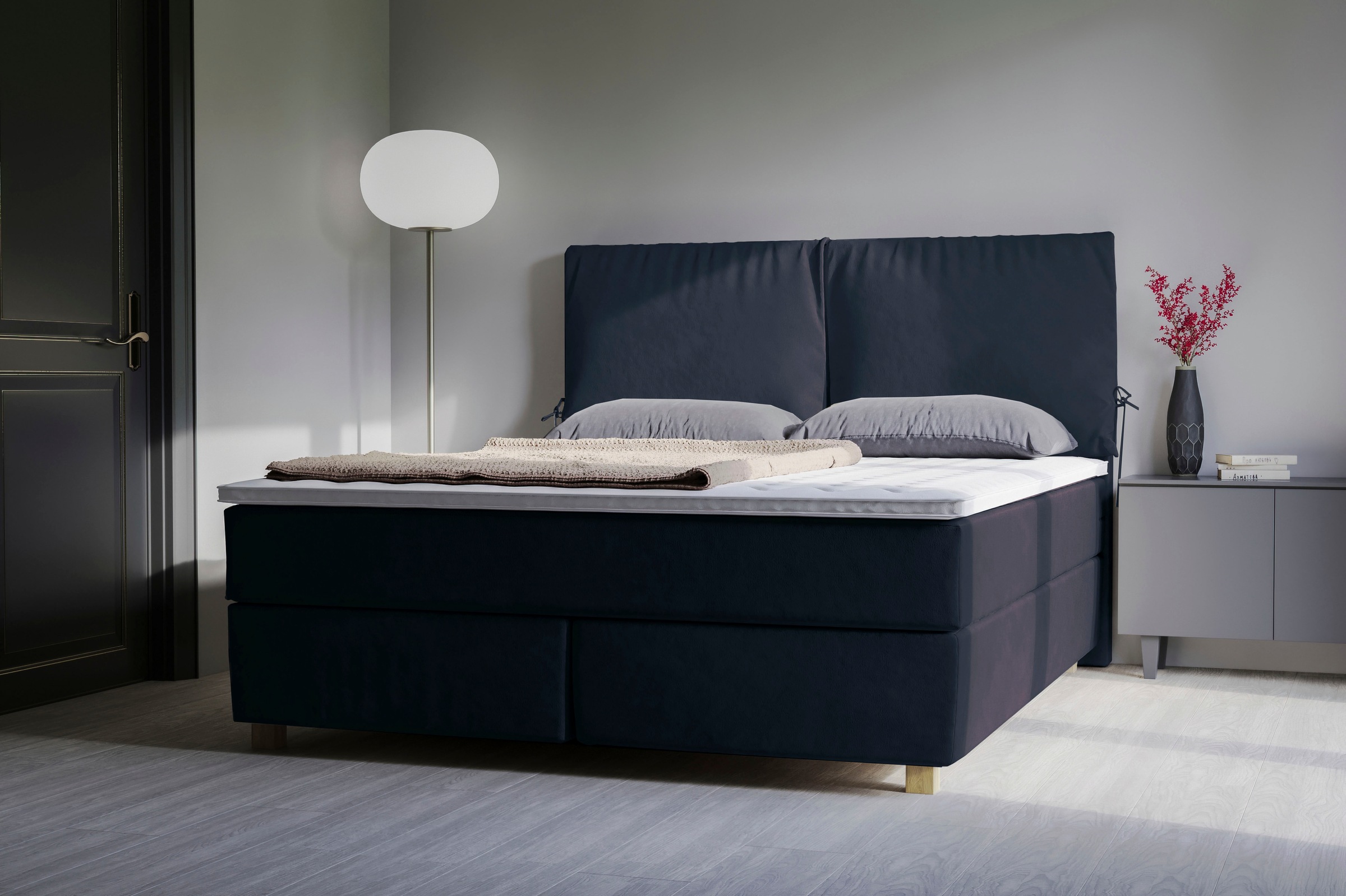 Home affaire Boxspringbett »Nele«, inkl. Topper im schlichtem Design günstig online kaufen