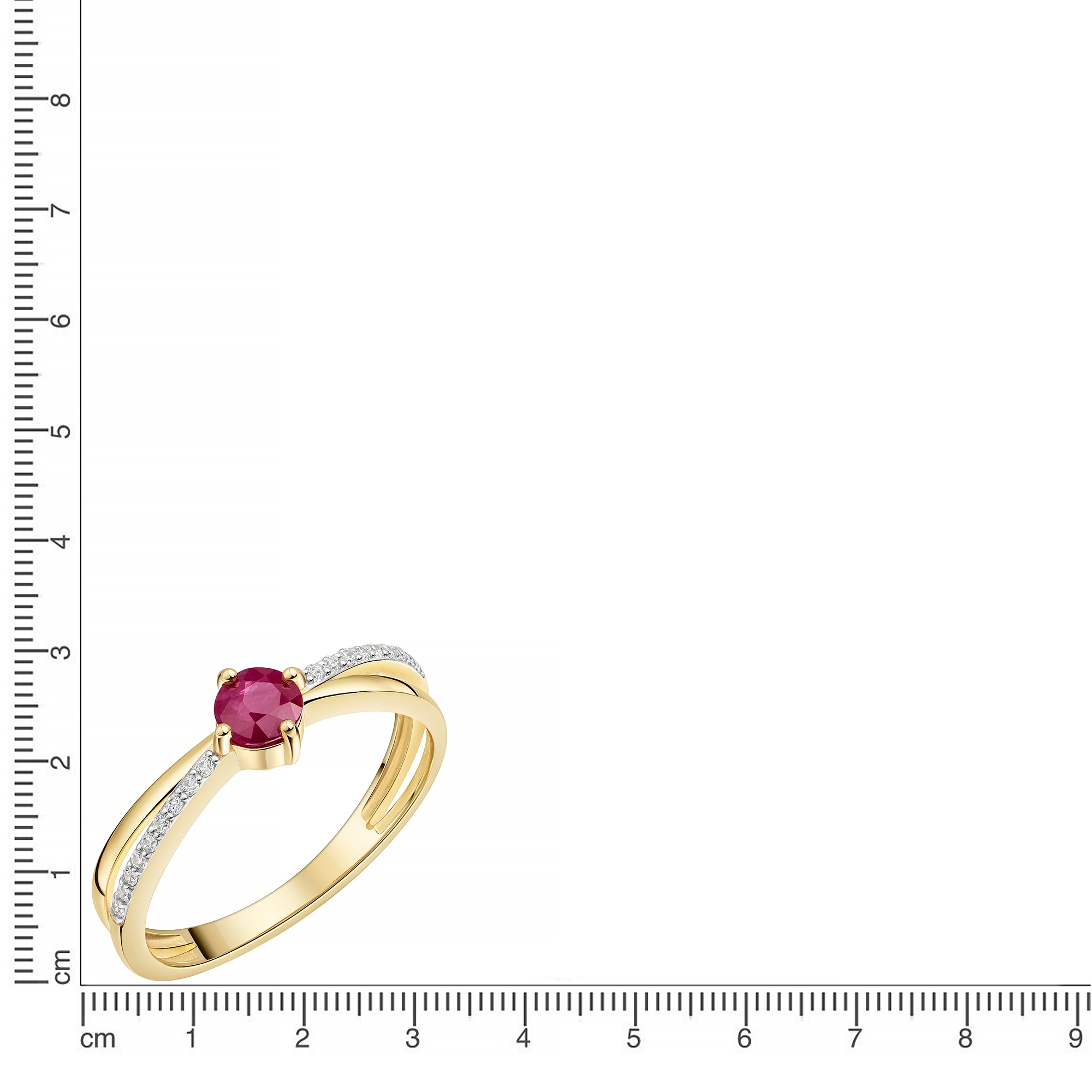 Firetti Fingerring »Schmuck Geschenk Gold 333 Damenring Ring« mit Saphir oder Rubin, Zirkonia (synth.)