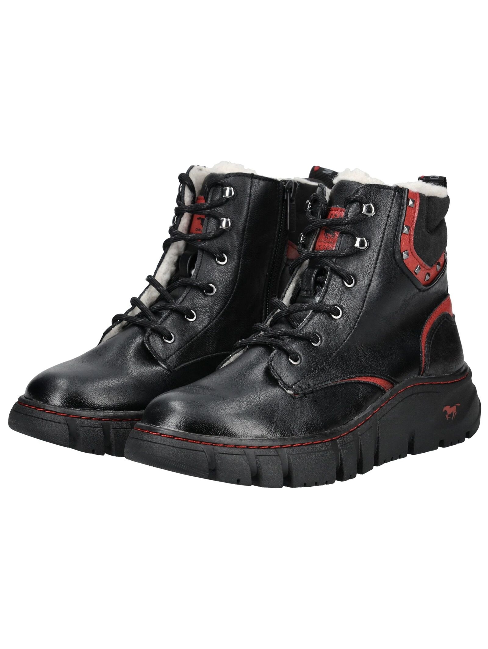 Mustang Shoes Schnürstiefelette »Mustang Shoes Stiefelette Lederimitat«