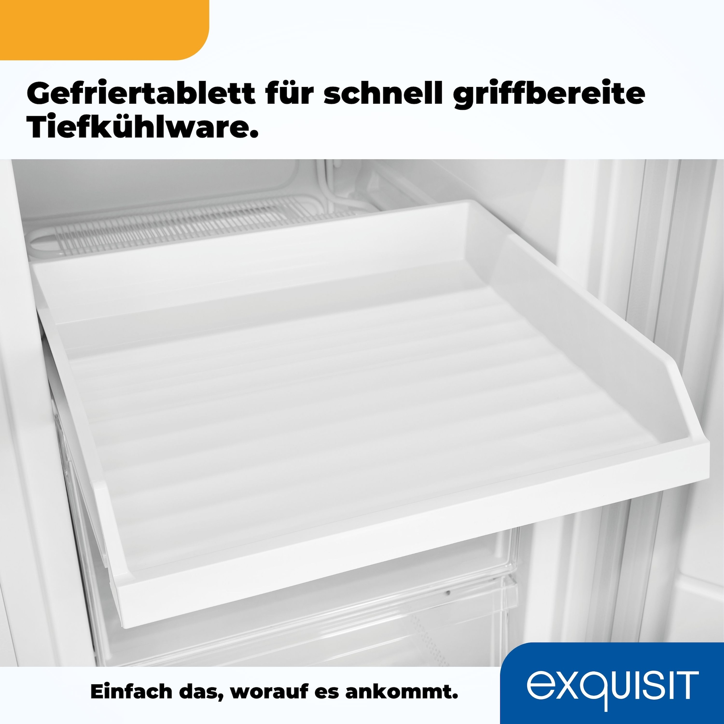 exquisit Gefrierschrank »GS230-H-010E« 143,4 cm hoch 55 cm breit 4*-Gefrierschrank  mit praktischem Griff – leicht & bequem zu öffnen