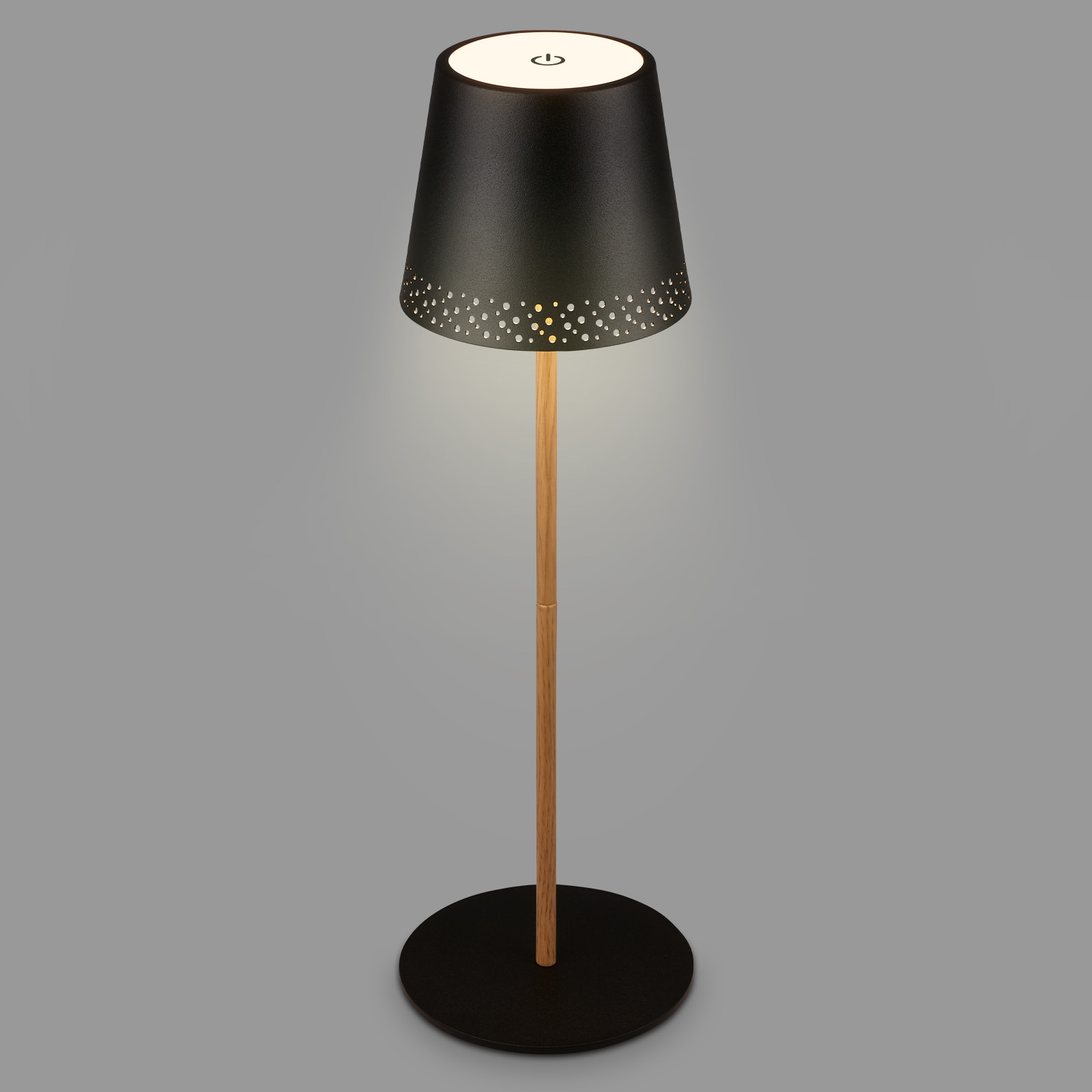 Briloner Leuchten LED Tischleuchte »KIKI« LED-Modul 1 Stk. Warmweiß mit Akku, höhenverstellbar, USB-C, warmweiß, IP44, schwarz, 38 cm