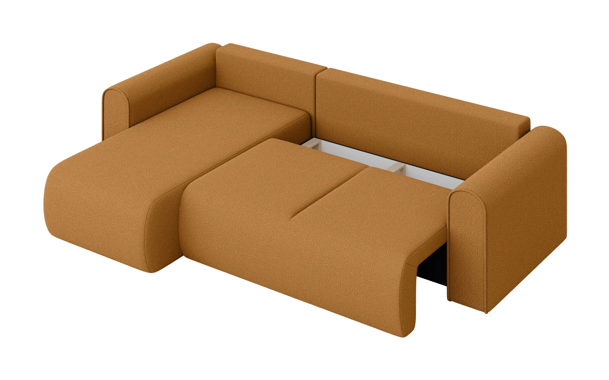 INOSIGN Ecksofa »Zacharia wahlweise Schlafsofa mit Bettkasten, B/T/H 250/166/86 cm«, L-Form mit Wellenunterfederung, Recamiere beidseitig montierbar