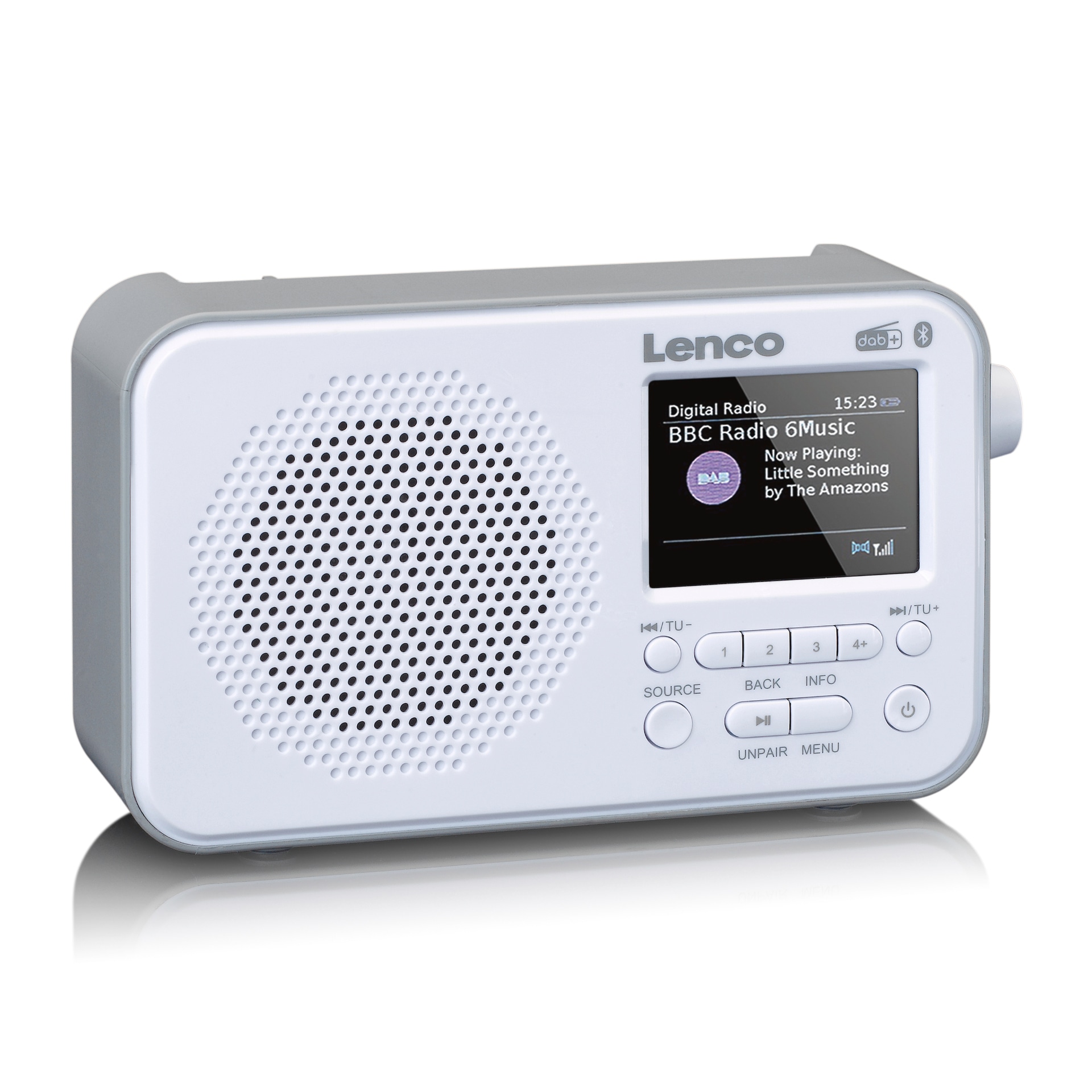 Lenco Digitalradio (DAB+) »PDR-036WH - DAB+/FM-Radio«, (Digitalradio (DAB+)