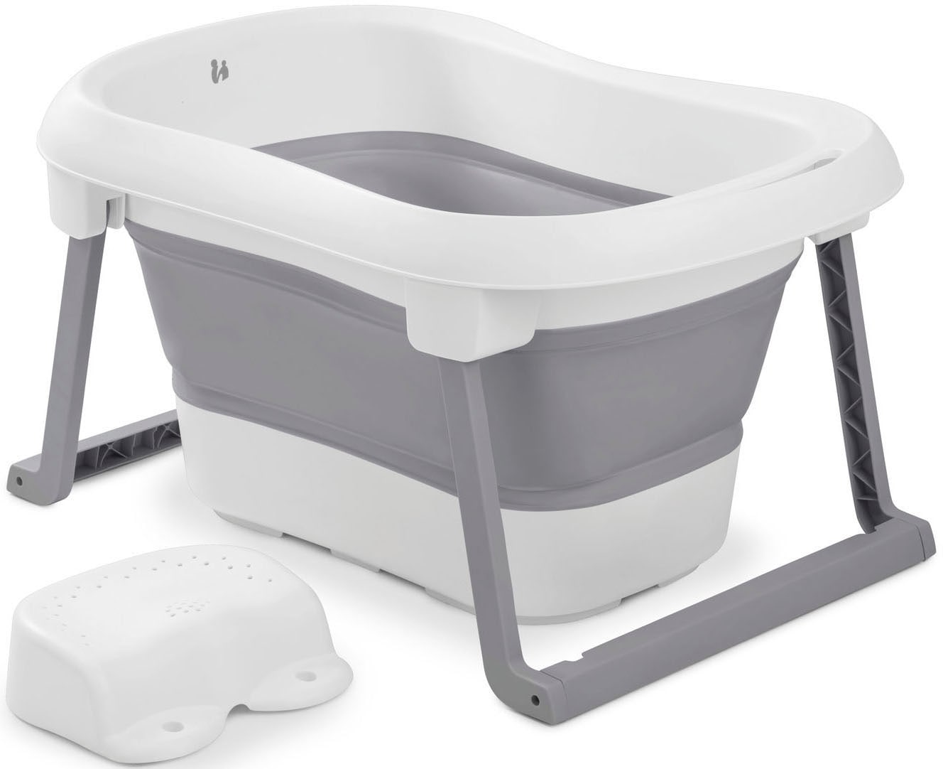 Hauck Babybadewanne »Wash N Fold L, White/Stone«, Faltbadewanne mit Wassert günstig online kaufen