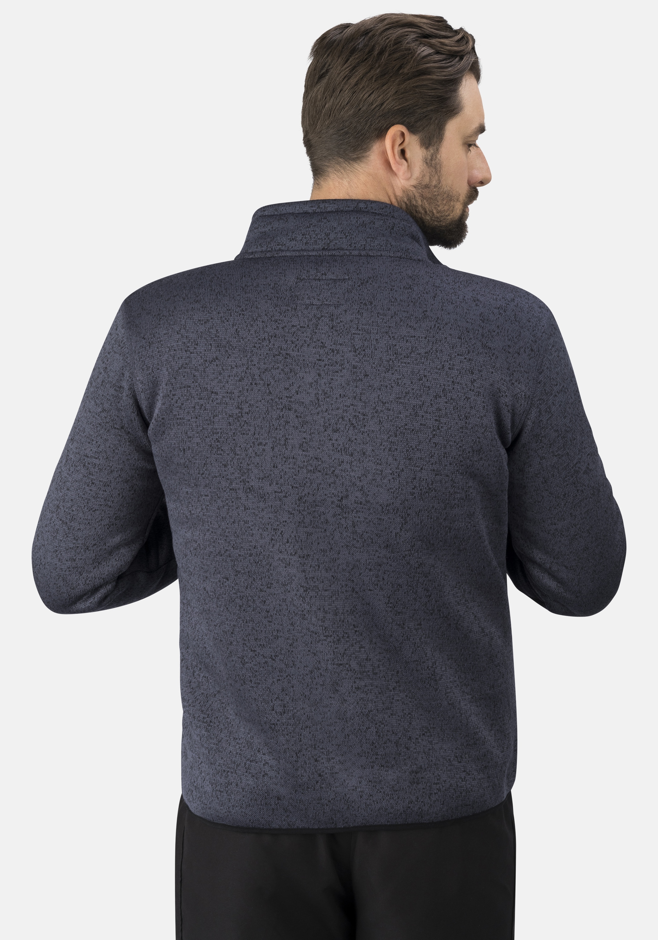 Stooker Men Sweatjacke »JOEL mit Stehkragen Strick-Fleecejacke«, Sherpa fleece Straight Fit Casual Sherpa für Herren