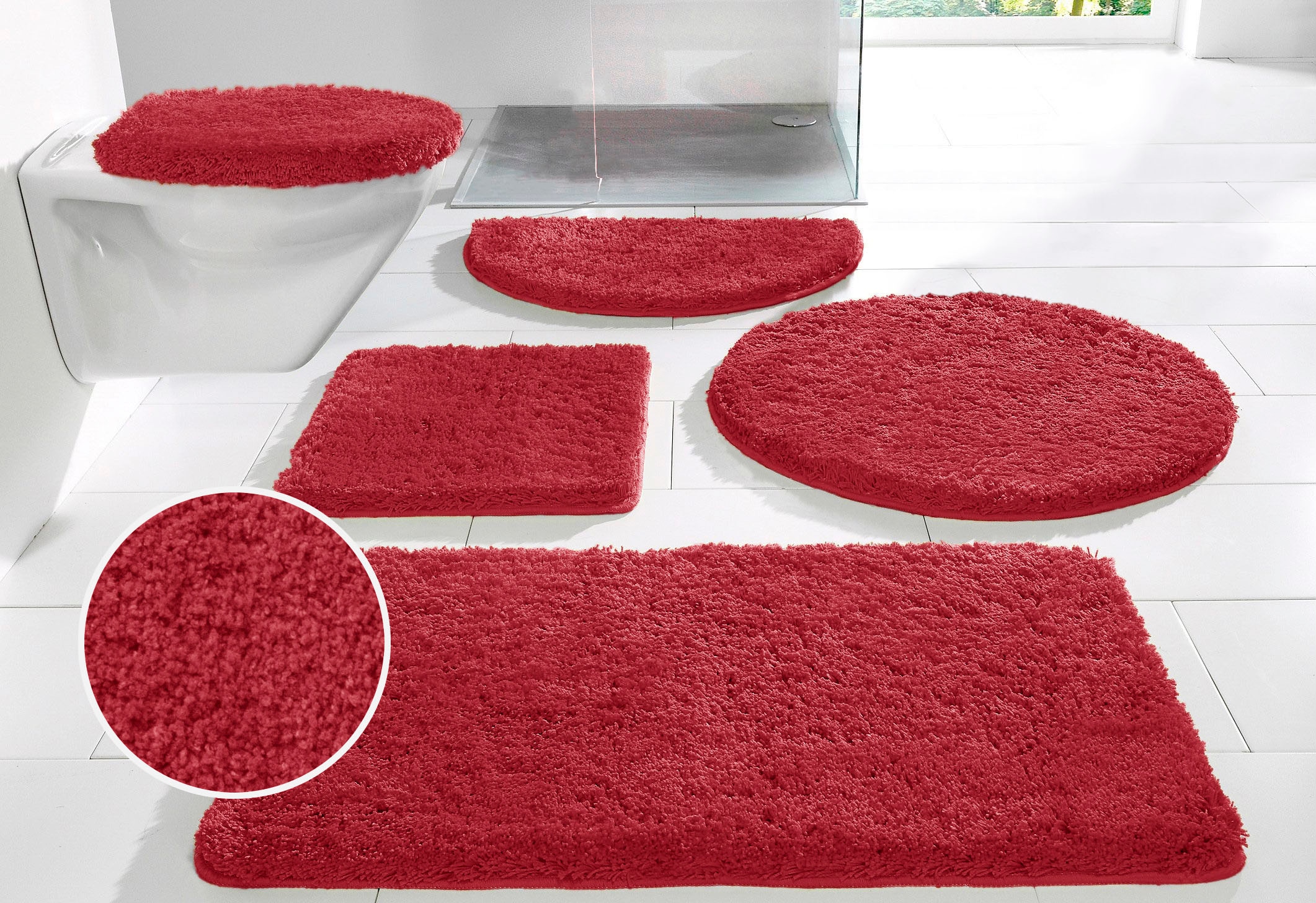 my home Badematte »Sanremo, Badvorleger, Badezimmer Teppich, sehr weich«, r günstig online kaufen