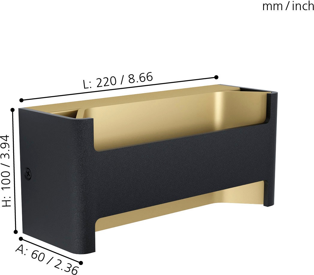 EGLO Wandleuchte »FELONICHE«, 1 flammig, Leuchtmittel LED-Board   LED fest günstig online kaufen