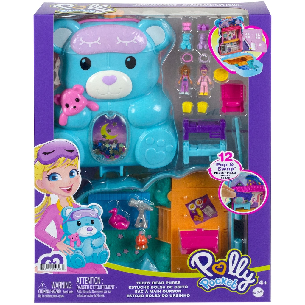 Polly Pocket Spielwelt »Sleepover Teddybär-Tasche«