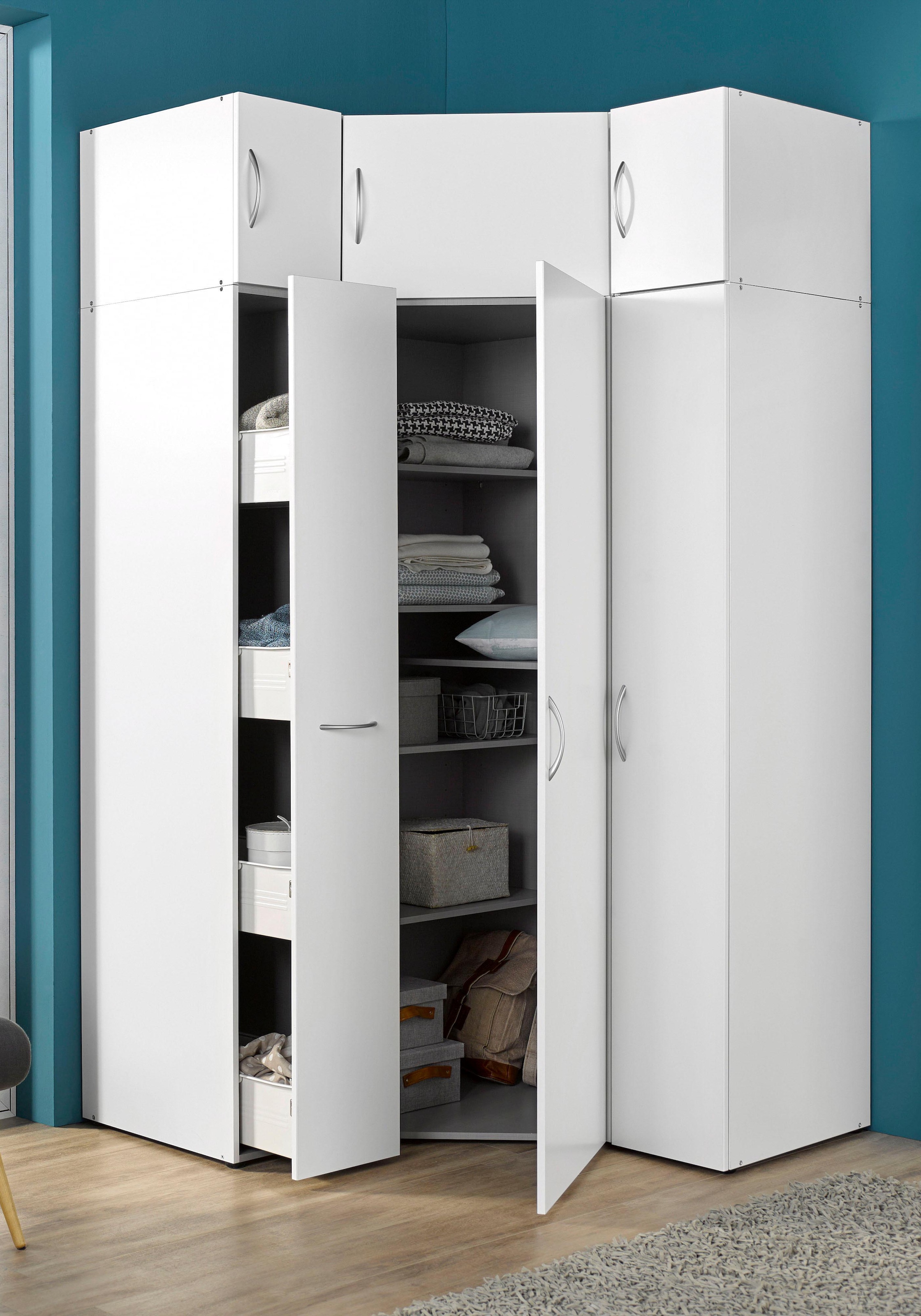 Wimex Apothekerschrank »Multiraumkonzept, 30/54/185cm (B/T/H), Made in Germany«, Schranksystem MRK, geräumiger Hochschrank mit 4 Schubladen