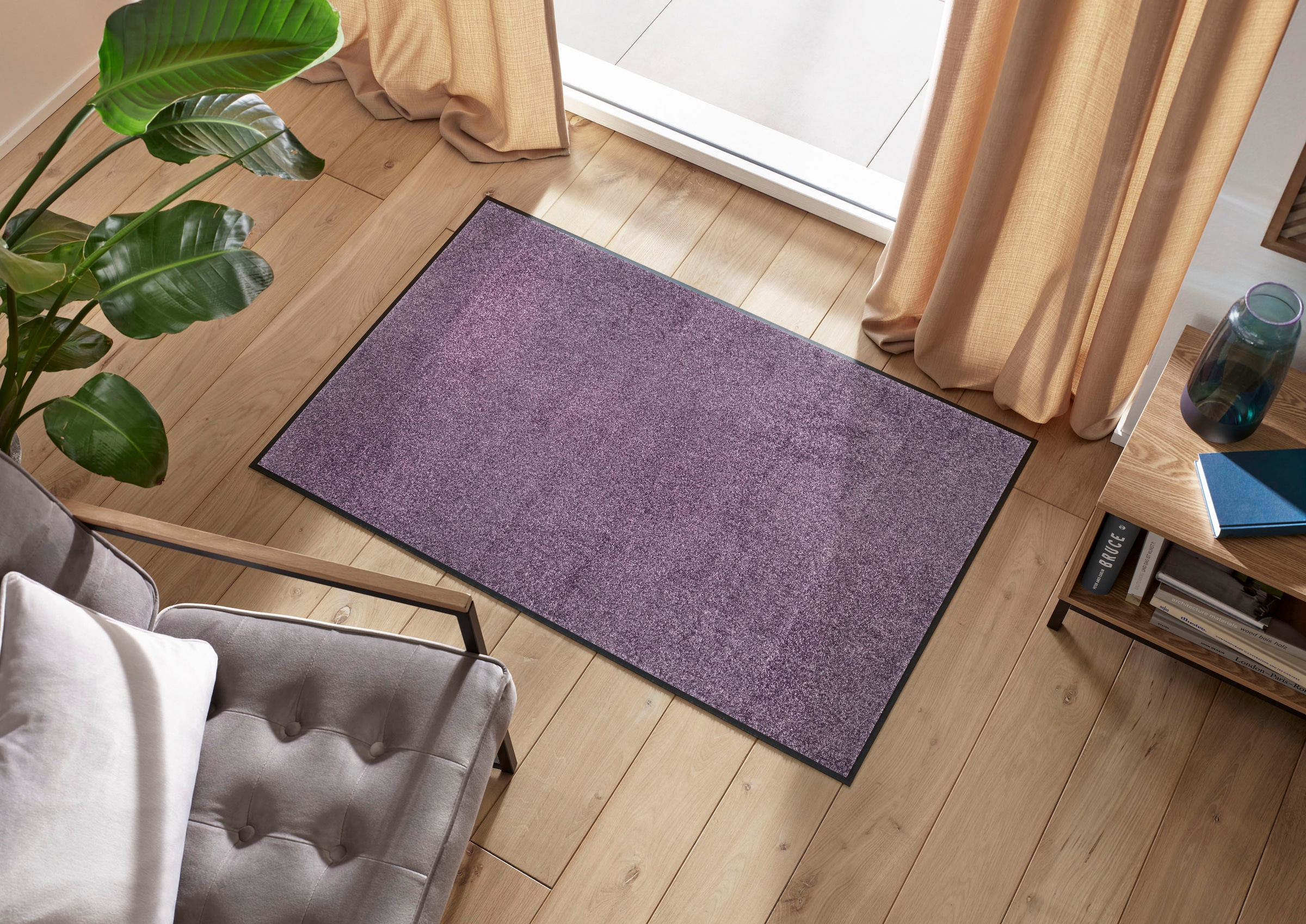 wash+dry by Kleen-Tex Fußmatte »Trend Uni, Schmutzfangmatte, waschbar«, rechteckig, 7 mm Höhe, rutschhemmend, In- und Outdoor geeignet, auch als Läufer erhältlich