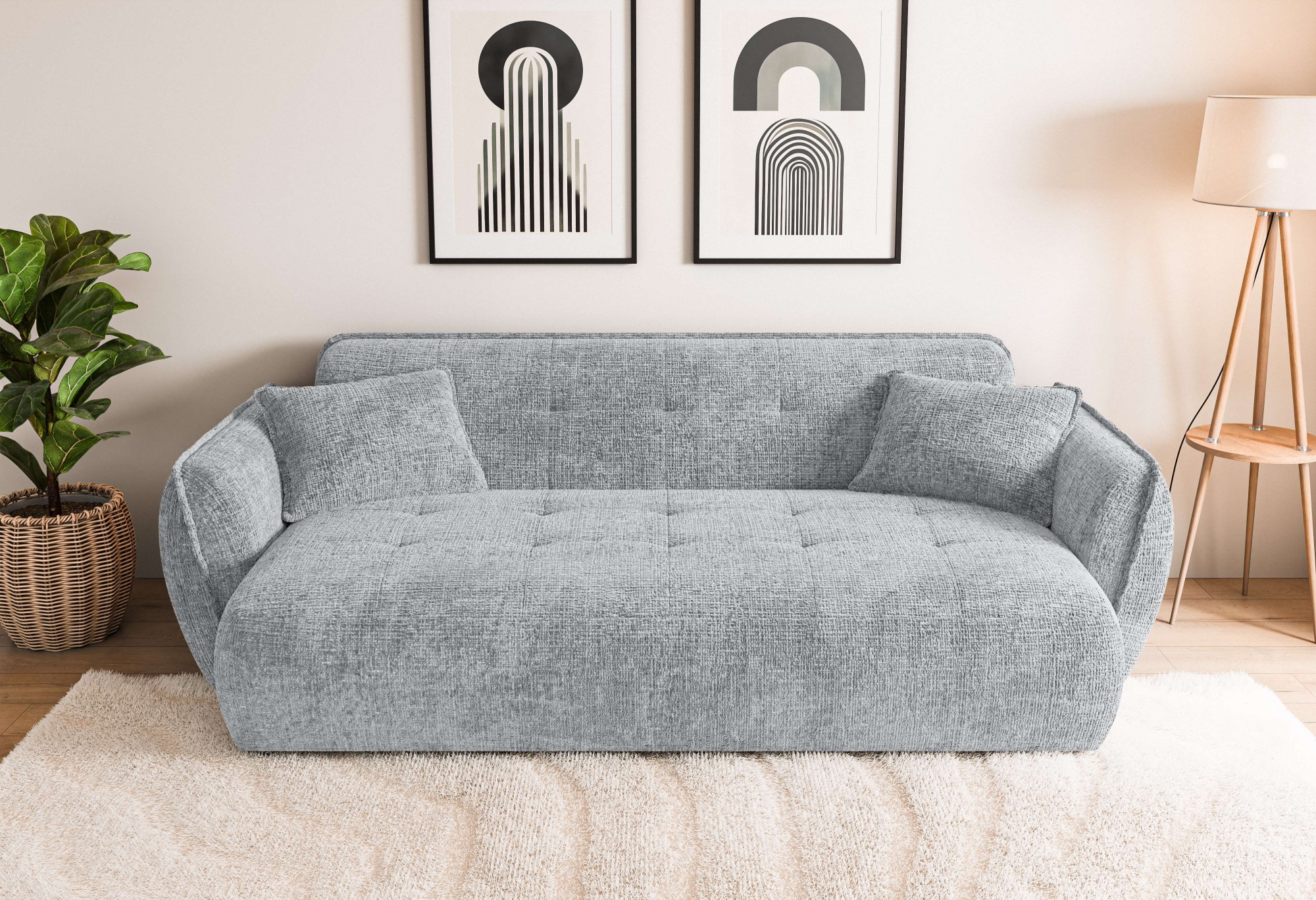 Home affaire Big-Sofa »MIRELDA Design-Sofa mit Steppungen, hoher Sitzkomfor günstig online kaufen