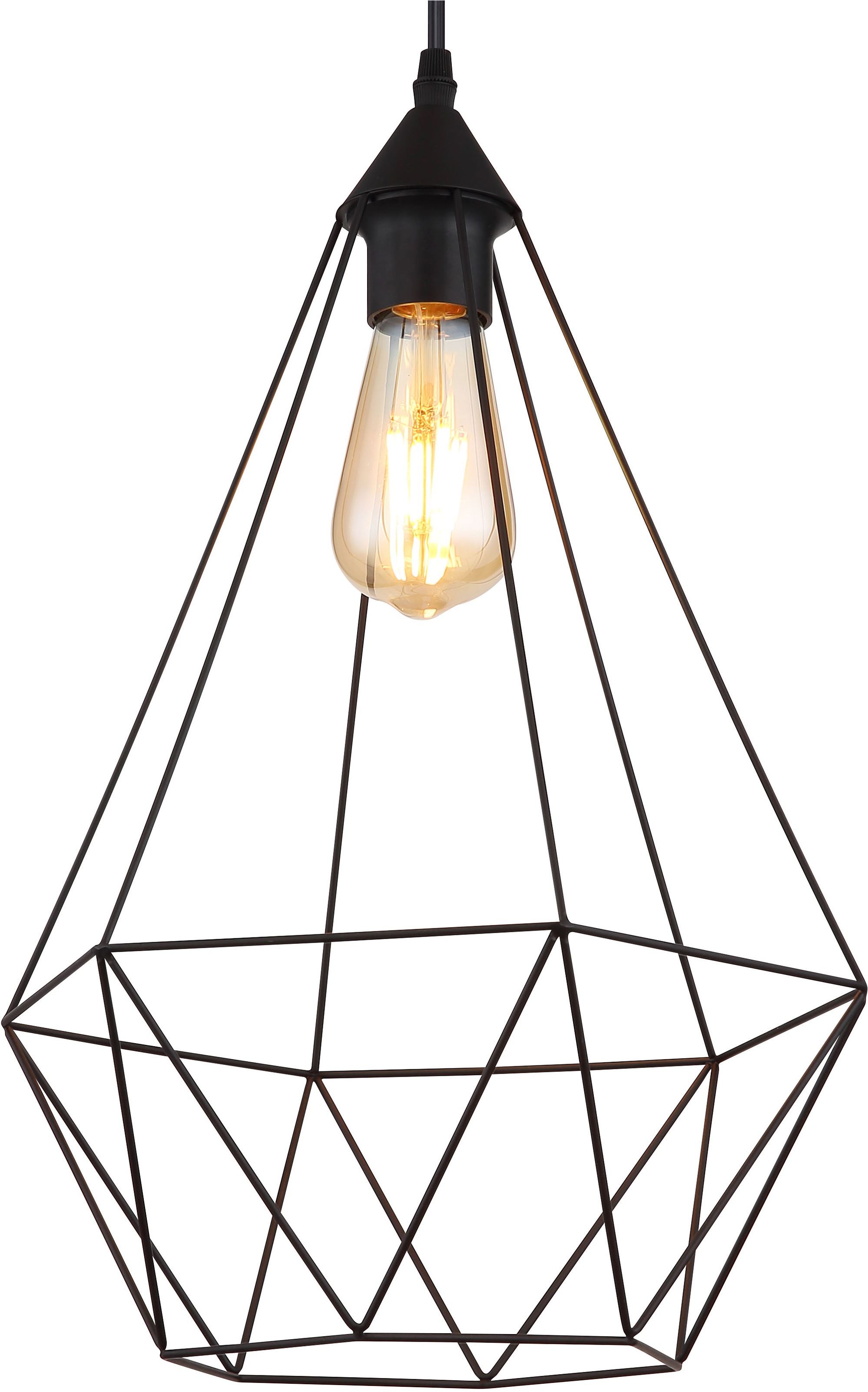 GLOBO LIGHTING Hängeleuchte »ZACHARY«, Leuchtmittel E27 | ohne Leuchtmittel, Hängelampe/Pendelleuchte/Esszimmer/Wohnzimmer/Esstisch