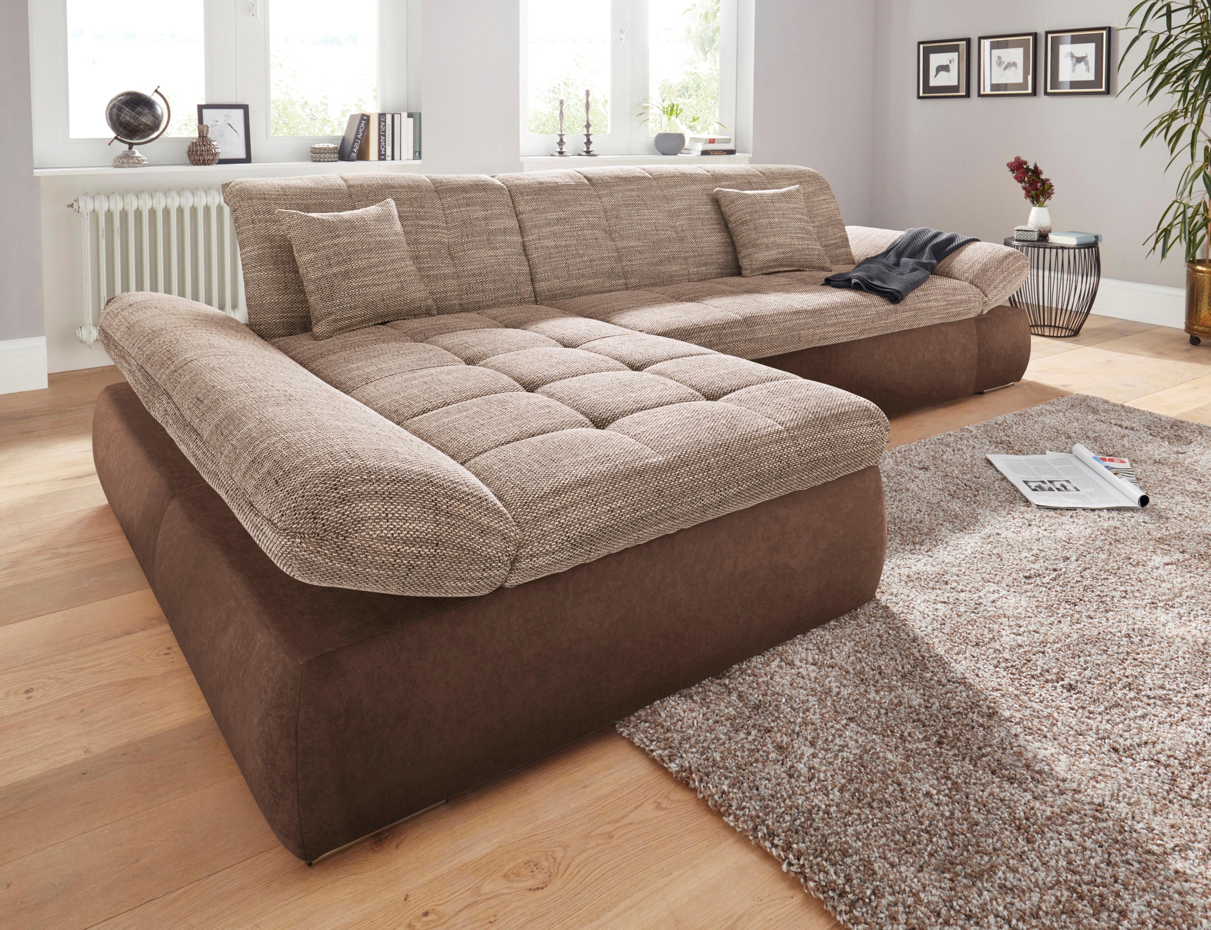 DOMO collection Ecksofa »PB Moric wahlweise mit Bettfunktion + Armteilverst günstig online kaufen
