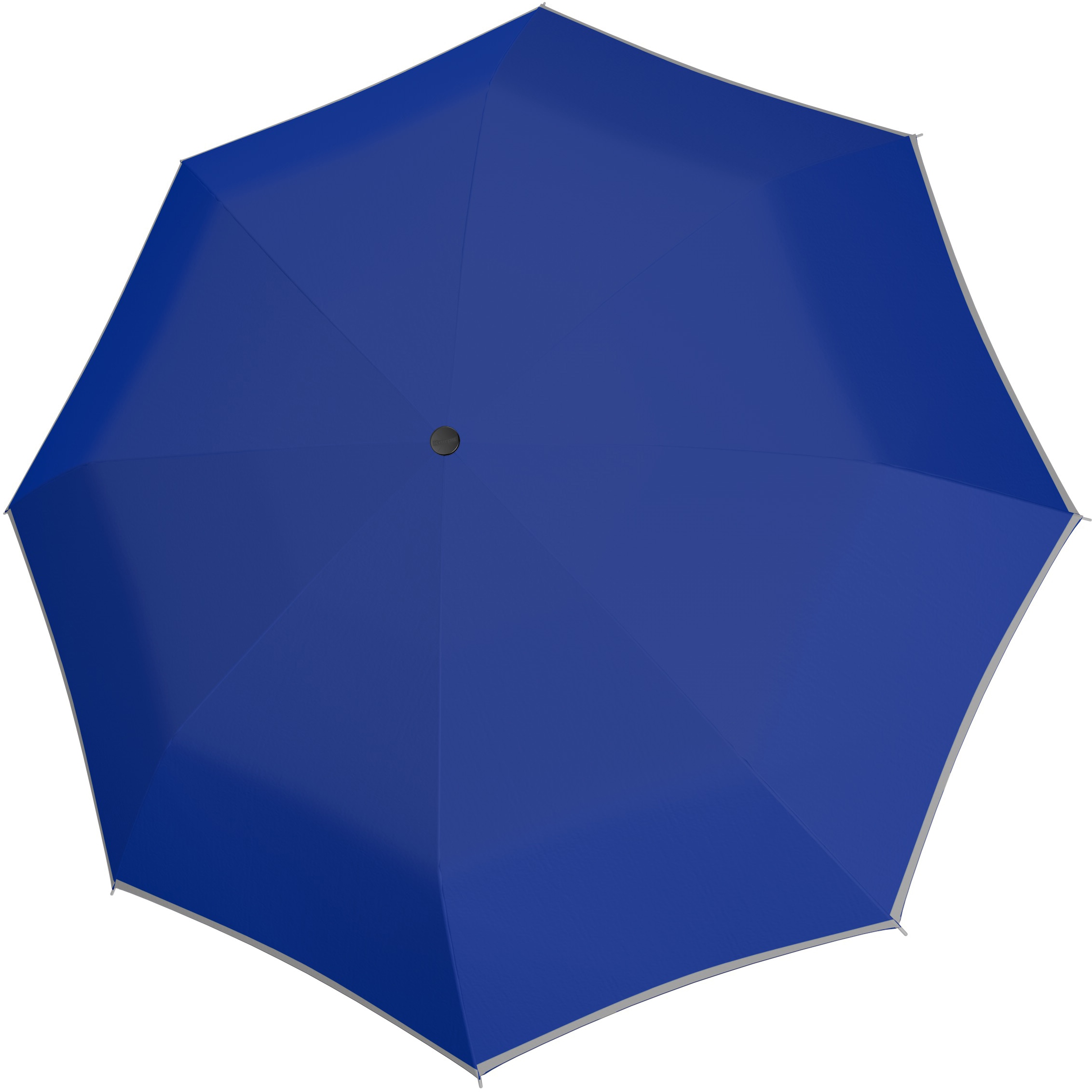 »Mini Blue«, doppler® Schirmdach reflektierenden uni, am mit up Light Taschenregenschirm Elementen