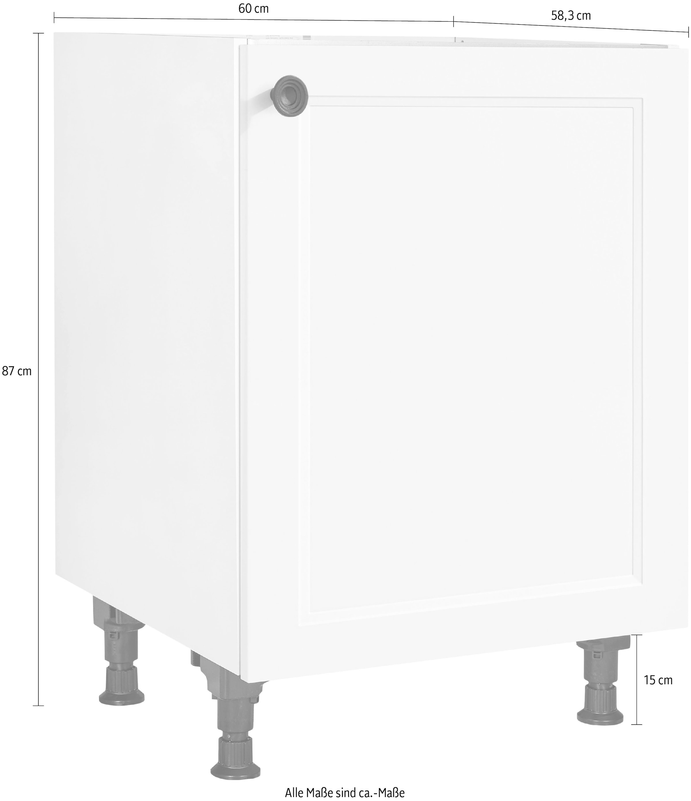 nobilia® Spülenschrank »"Cascada", Ausrichtung wählbar, vormontiert, in den Breiten«, 45 und 60 cm, mit höhenverstellbaren Sockelfüßen