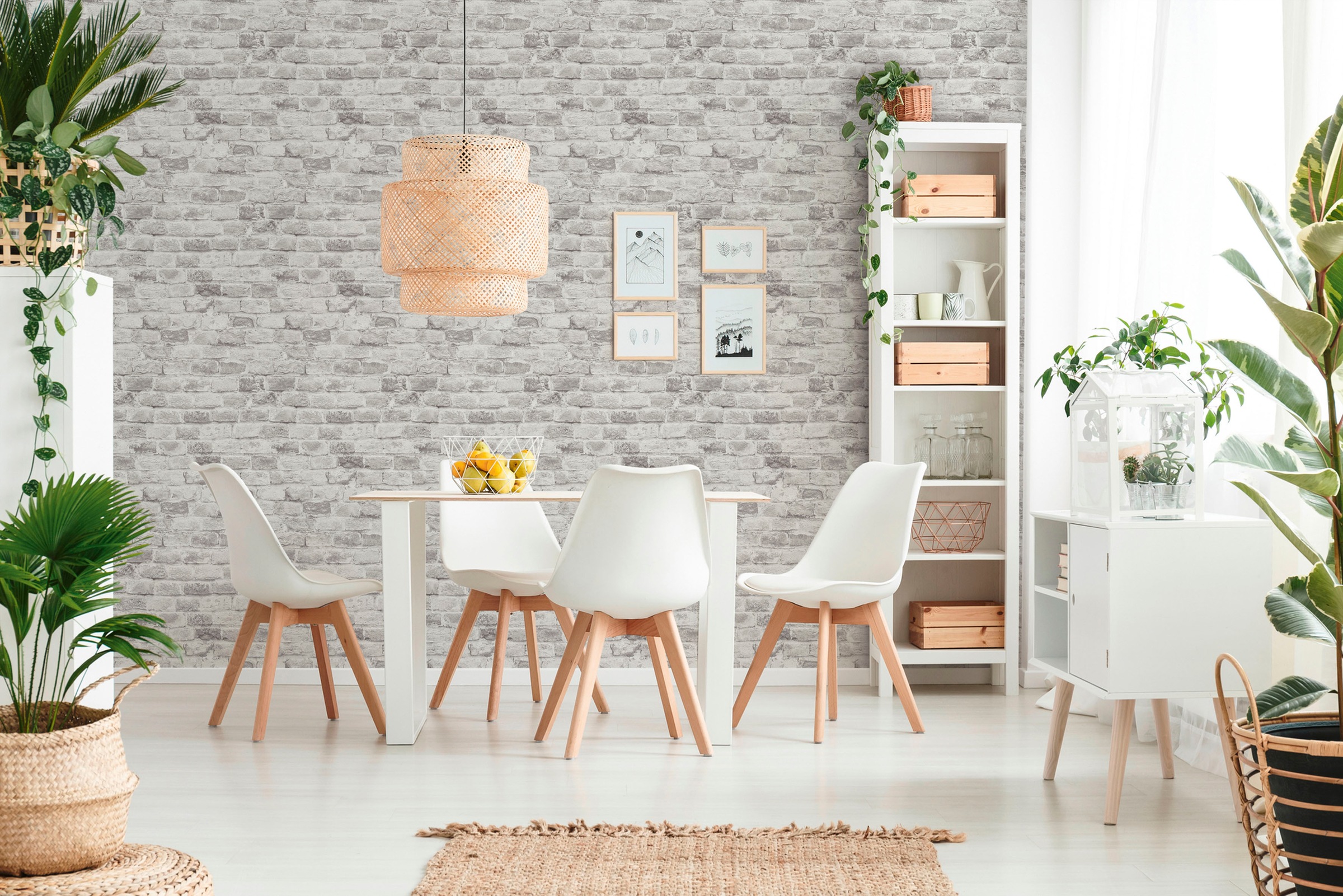 A.S. Création Vliestapete »Bricks & Stones Steinoptik«, matt-gemustert-neutral, Tapete Stein Tapeten Wohnzimmer Schlafzimmer Küche modern Design Optik