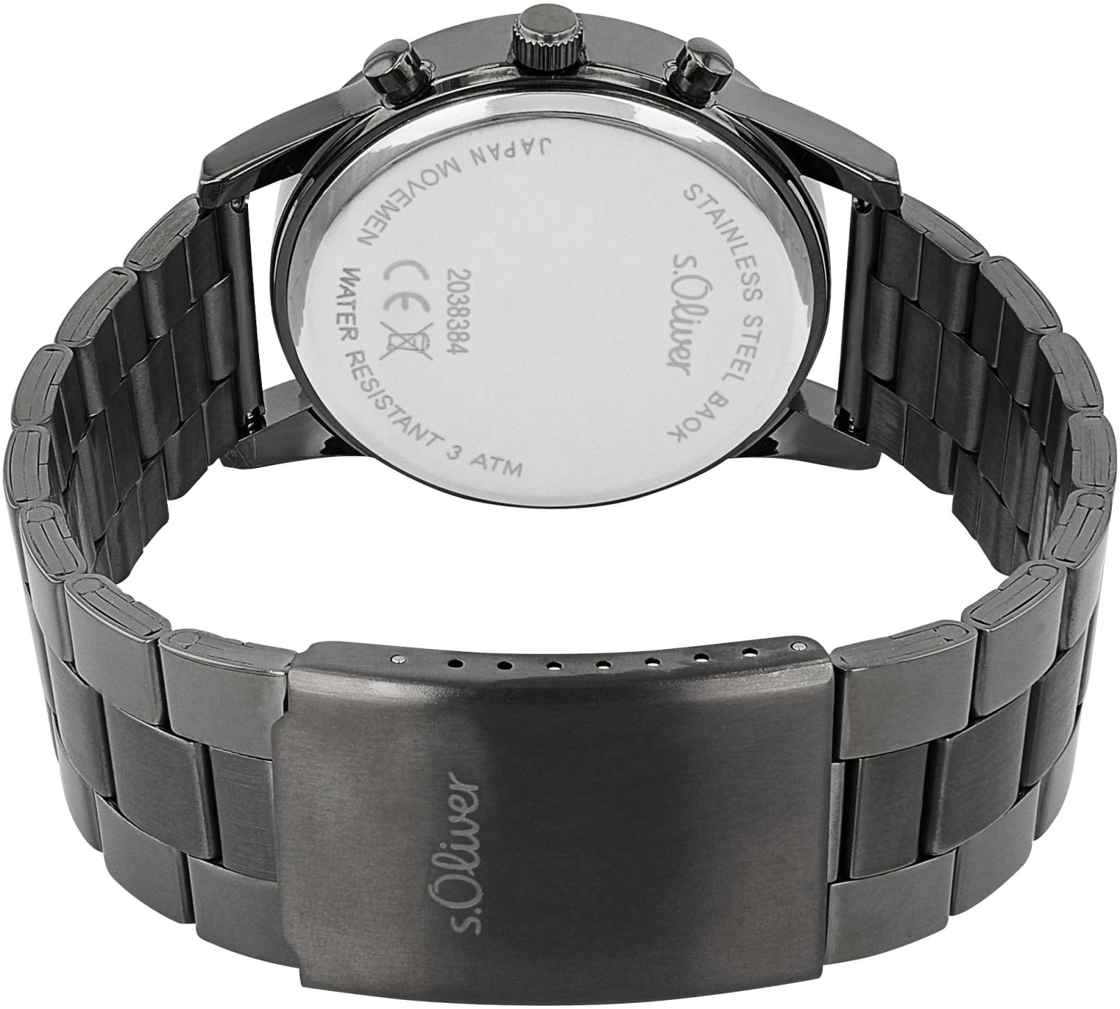 s.Oliver Chronograph, Armbanduhr, Quarzuhr, Herrenuhr, Stoppfunktion, 12/24-Stunden-Anzeige