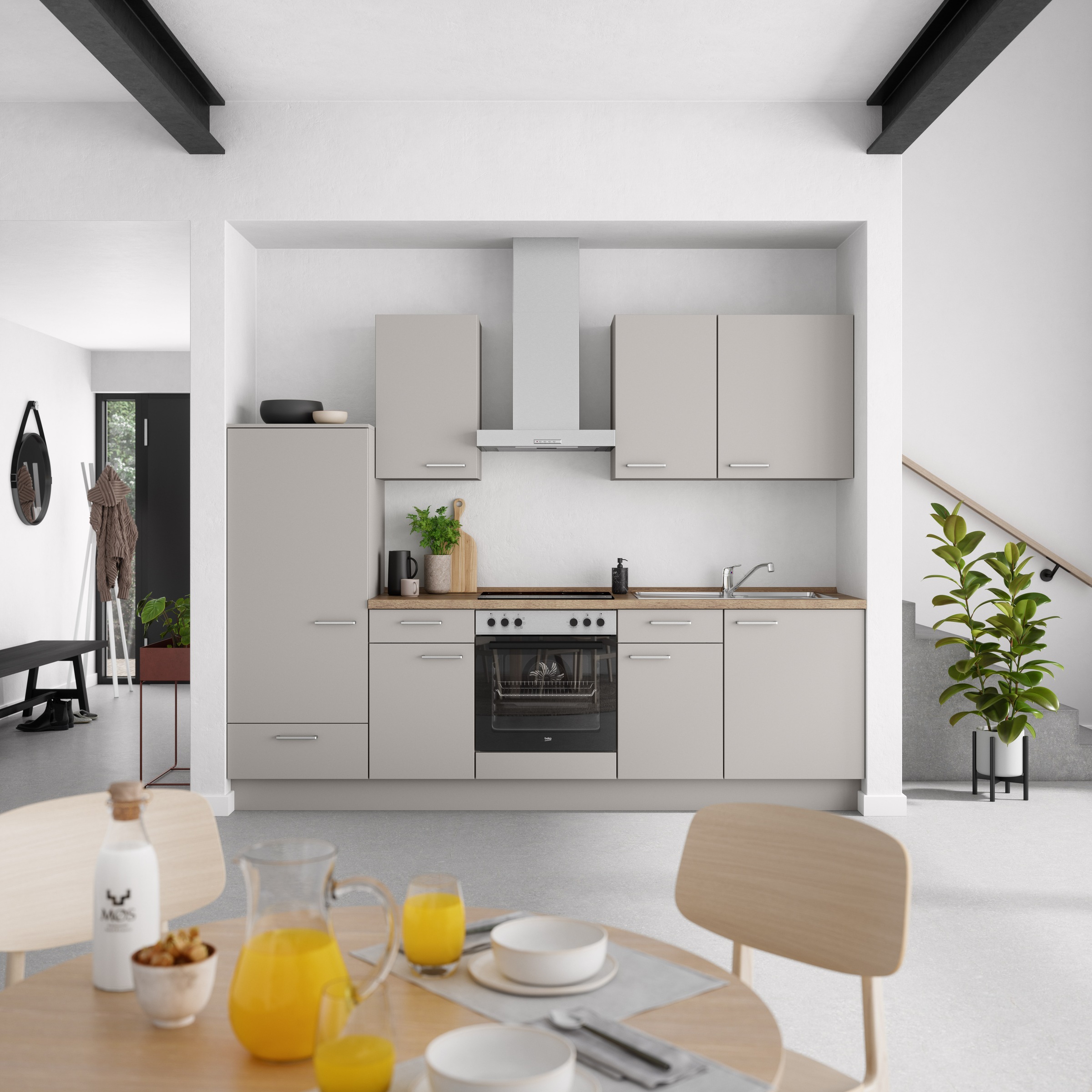 nobilia® Küchenzeile »"Touch I"«, vormontiert, Ausrichtung wählbar, Breite 270 cm, wahlw. mit E-Geräten