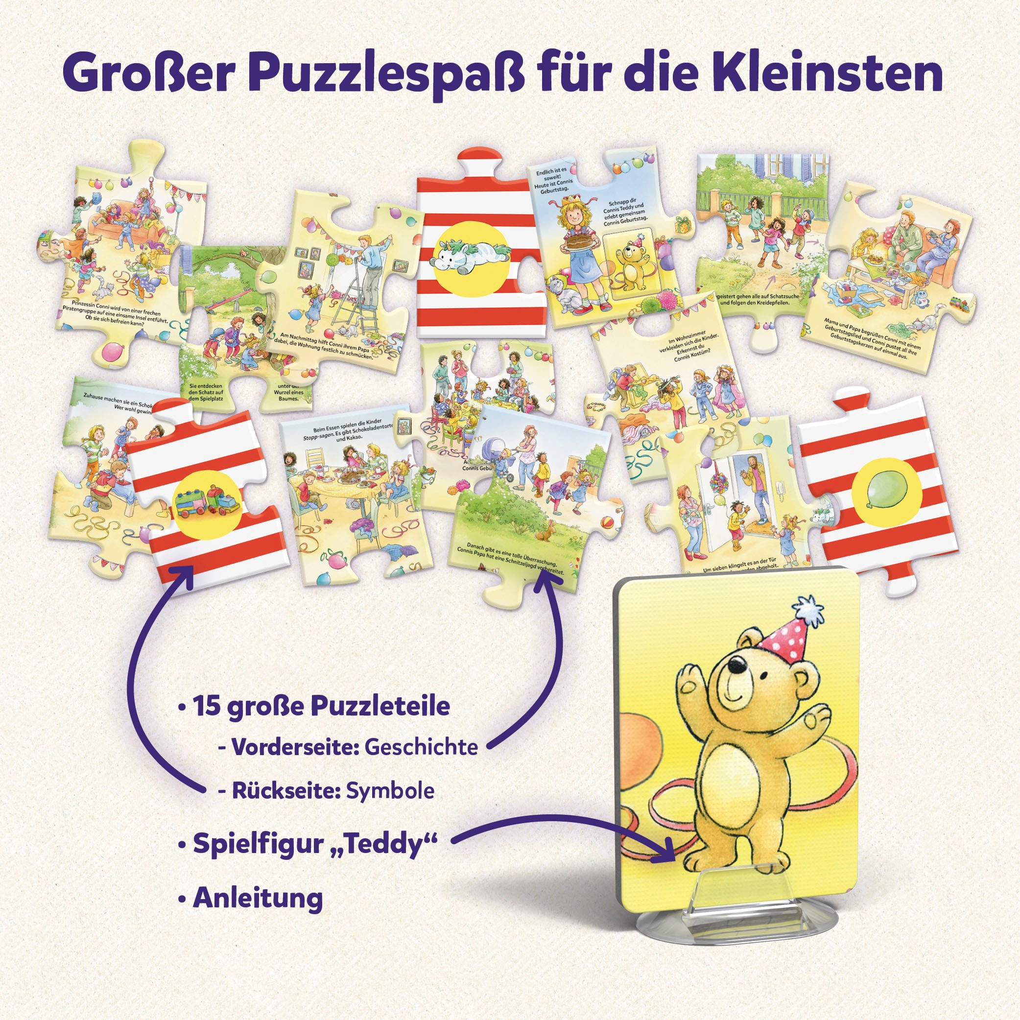 Kosmos Puzzle »Mein erstes Story-Puzzle - Conni hat Geburtstag«, Made in Germany