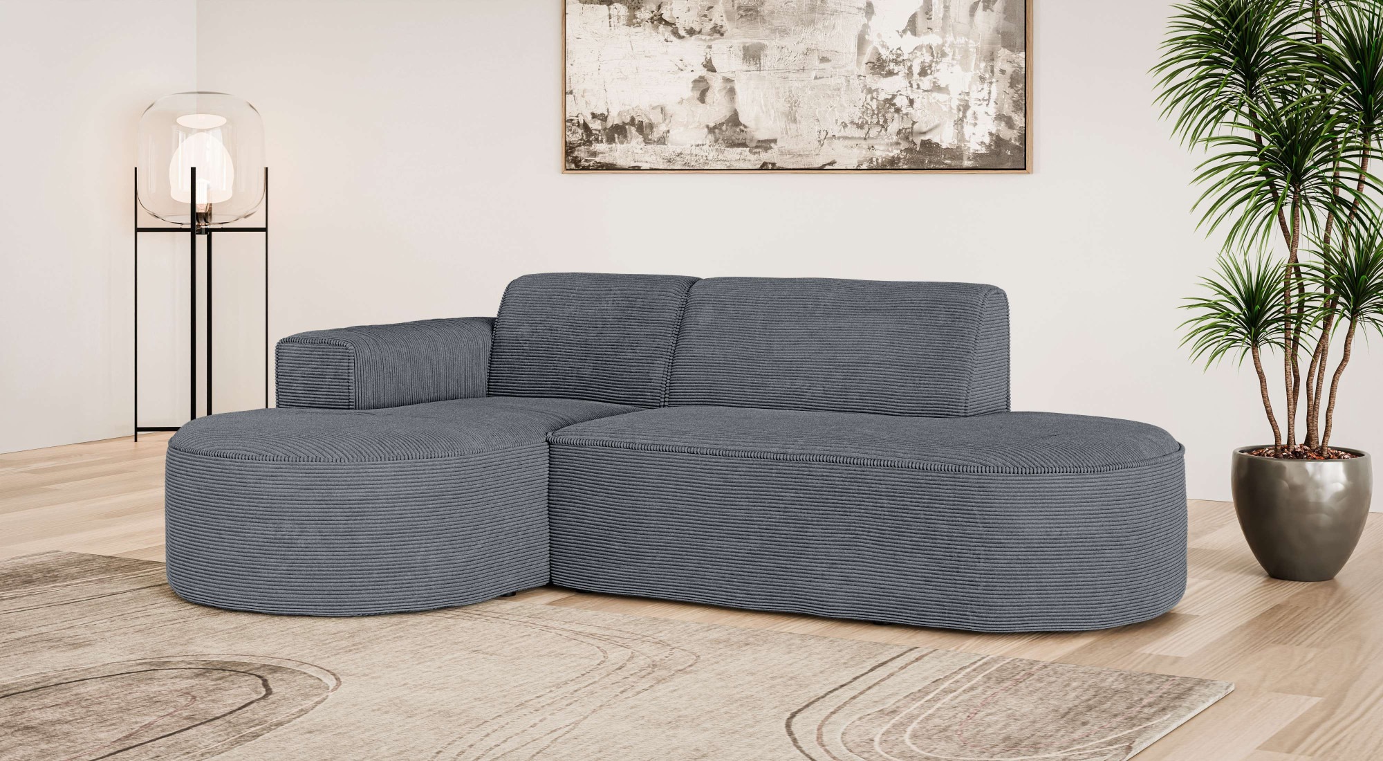 OTTO home Ecksofa »ADELLA Design-Sofa mit Recamiere rechts/links, 248/159/7 günstig online kaufen
