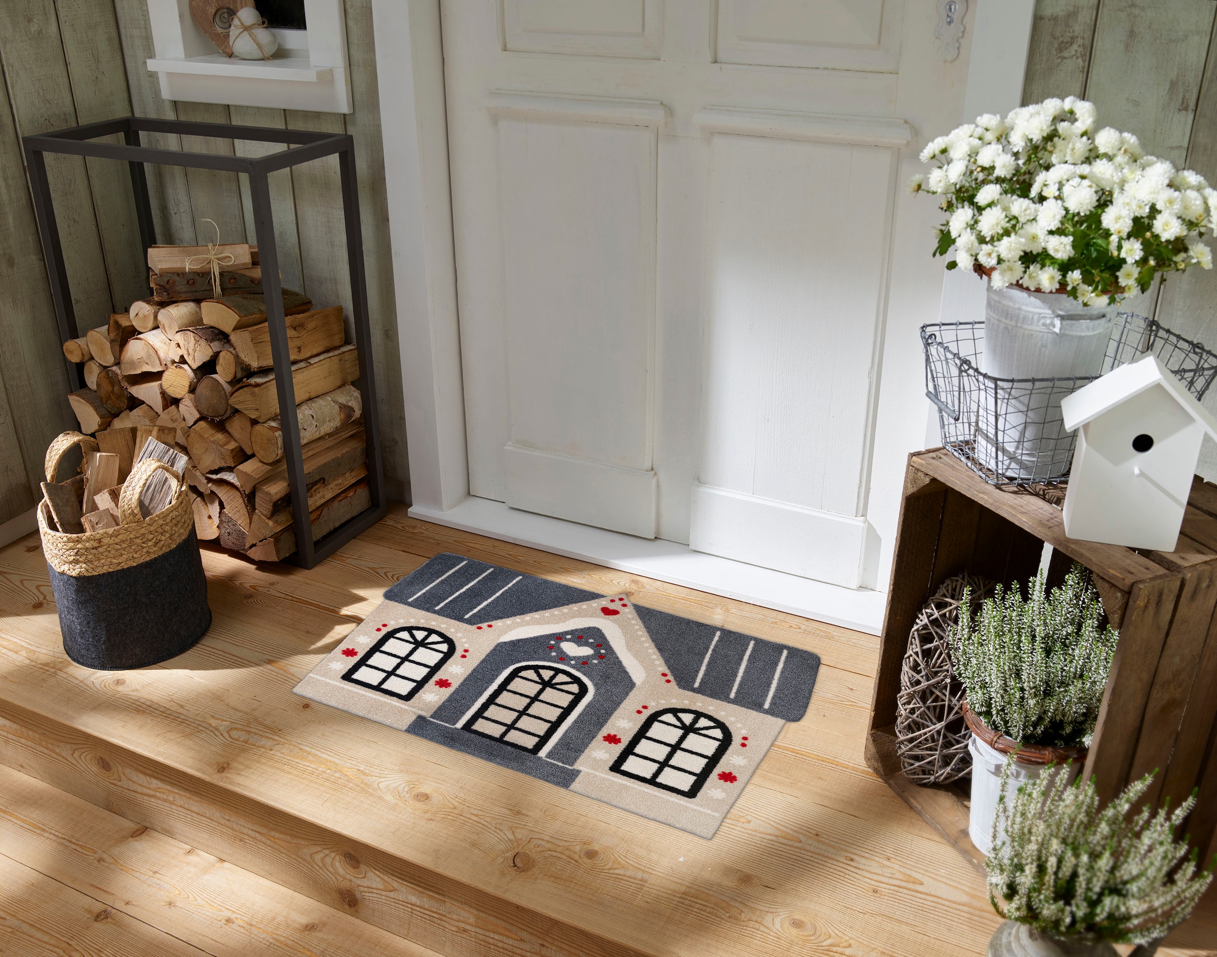 wash+dry by Kleen-Tex Fußmatte »Cozy Cabin«, rechteckig, 9 mm Höhe