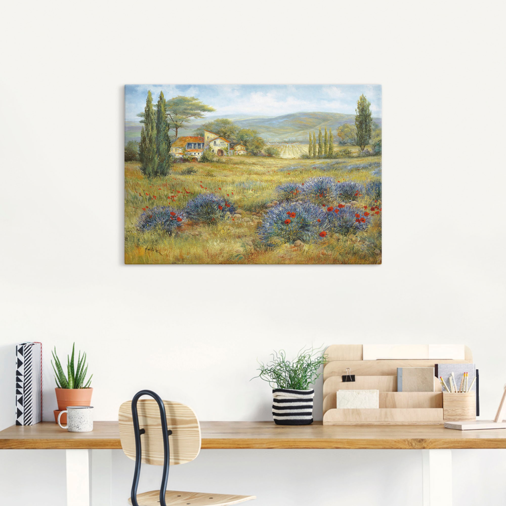 Artland Leinwandbild »Provence Lavendelwiese«, Bilder von Europa, (1 St.), günstig online kaufen