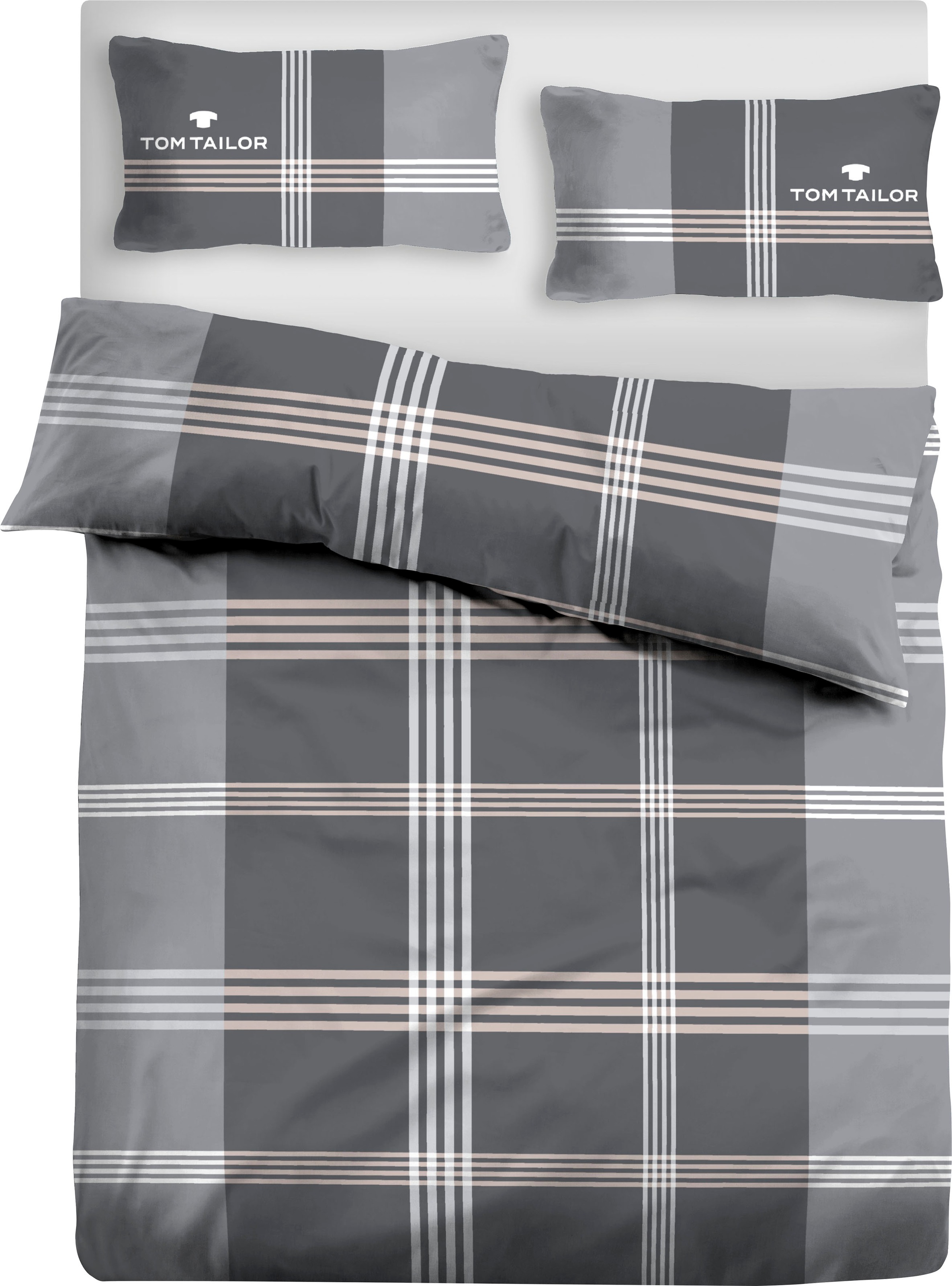 TOM TAILOR HOME Bettwäsche »Ole in Gr. 135x200 oder 155x220 cm«, karierte B günstig online kaufen