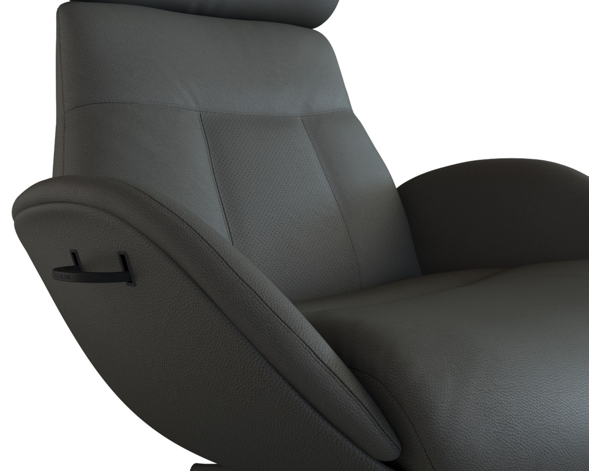 FLEXLUX Relaxsessel »Relaxchairs Elegant«, Premium Komfort, Rücken- & Kopfteilverstellung, drehbar, Fuß schwarz