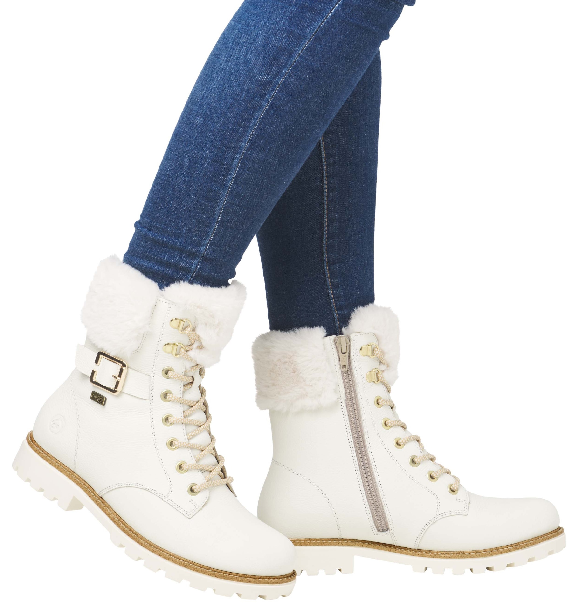 Remonte Winterboots »Elisabeth Hurley-Collection«, Schnürboots, Outdoorschuh, Schnürstiefelette mit Zierschnalle