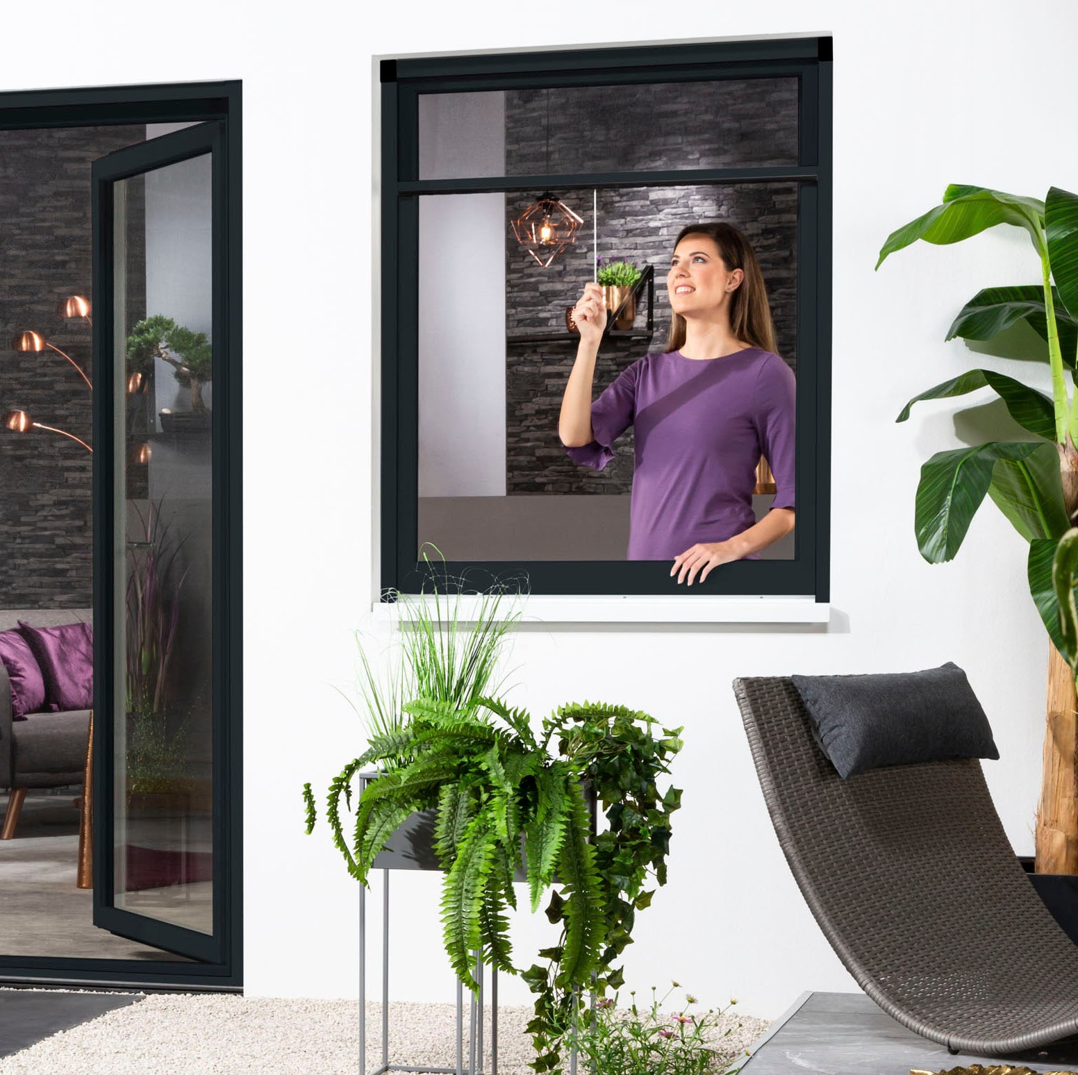 hecht international Insektenschutzrollo »SMART«, transparent, Insektenschutz, für Fenster, kürzbar