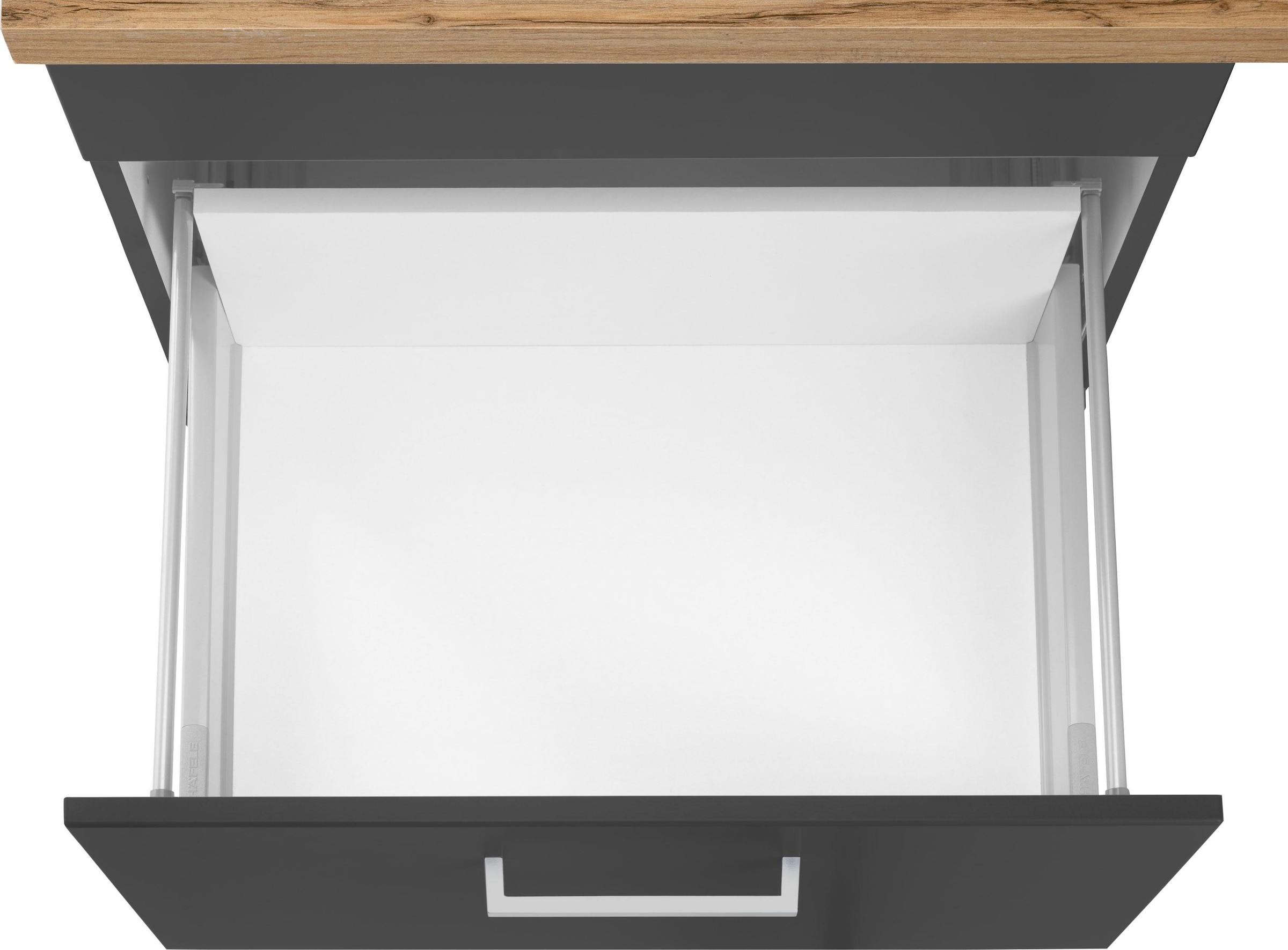 KOCHSTATION Küchenzeile »KS-Kehl«, mit E-Geräten, Breite 330 cm, inkl. Kühlschrank und Geschirrspüler