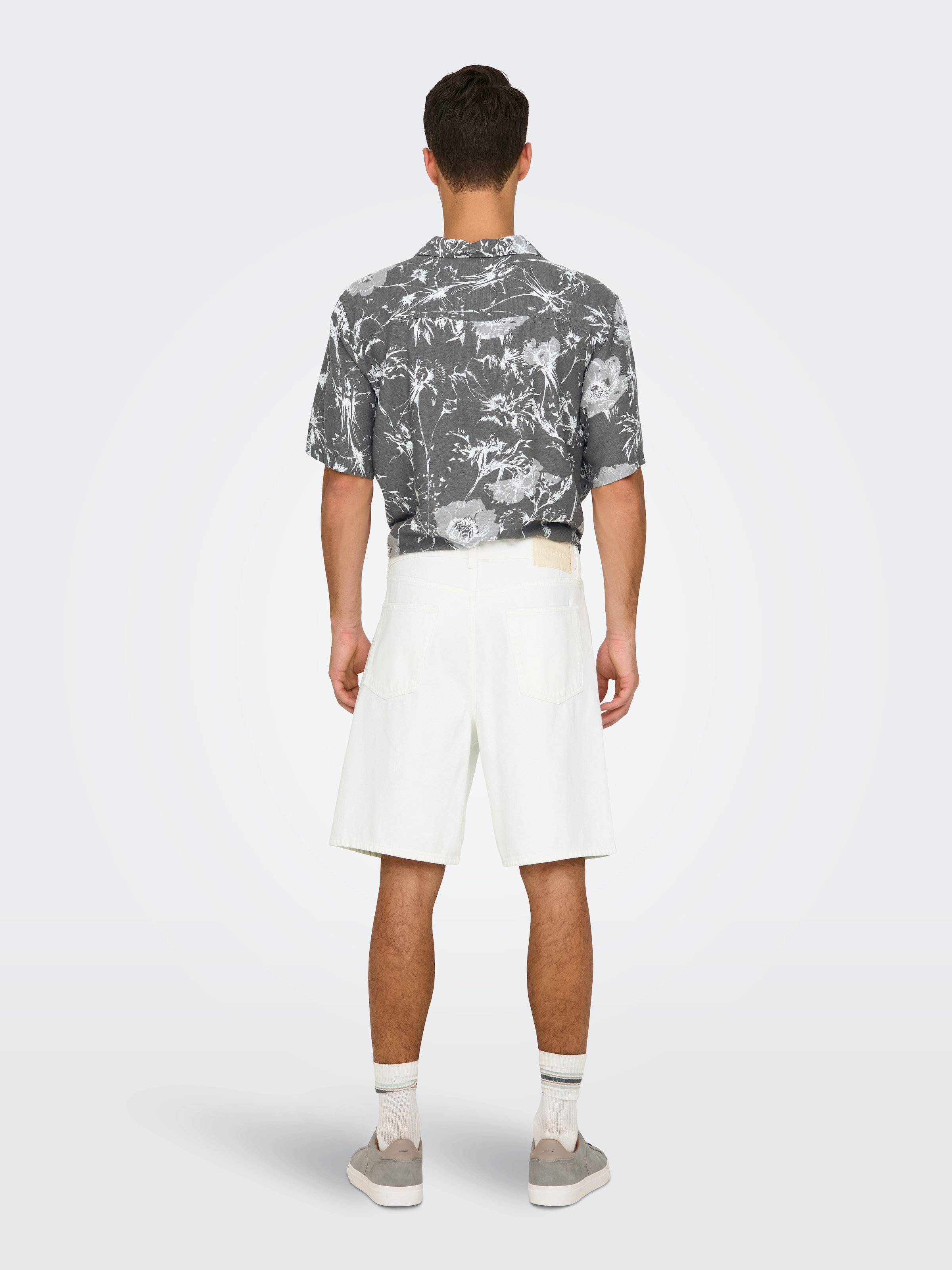 ONLY & SONS Shorts »ONSFADE LOOSE WHITE 1662 PIM DNM SHORTS«