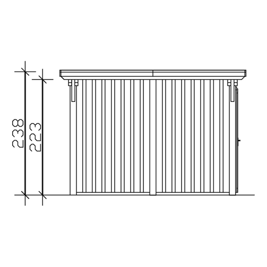 Skanholz Einzelcarport »Emsland«, Leimholz-Nordisches Fichtenholz, 291 cm, dunkelgrau