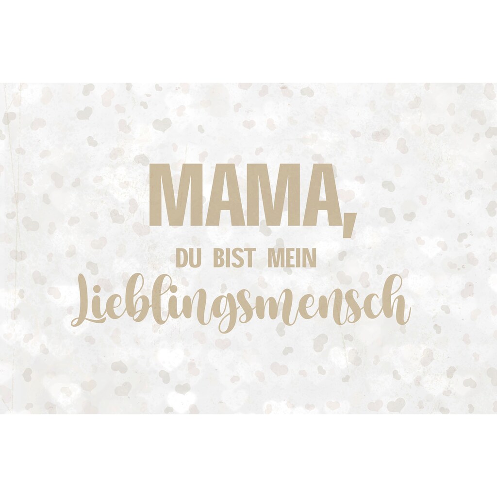 queence Metallbild »Lieblingsmensch Mama«, Schriftzüge, (1 St.)